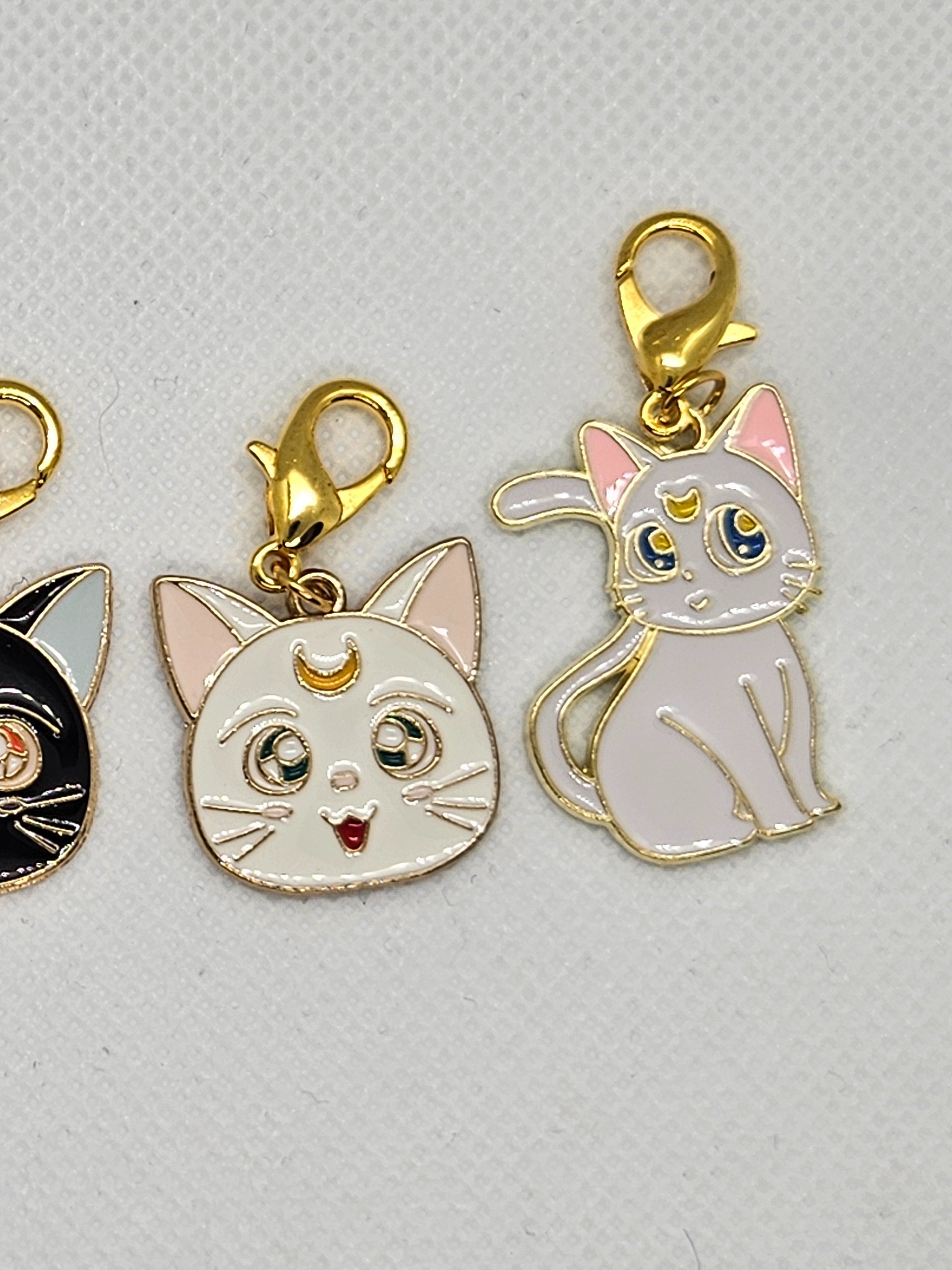 Metal Luna & Artemis Stitch Markers for crochet or knitting product image (3)