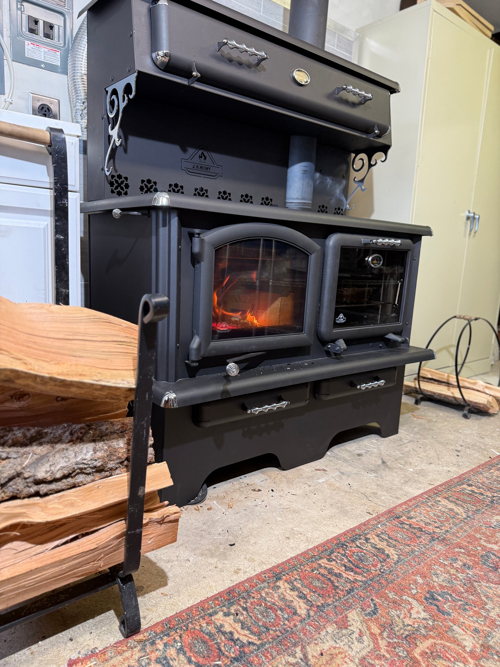 JA Roby Cuisiniere Wood Cook Stove with Top Warming Oven product image (4)