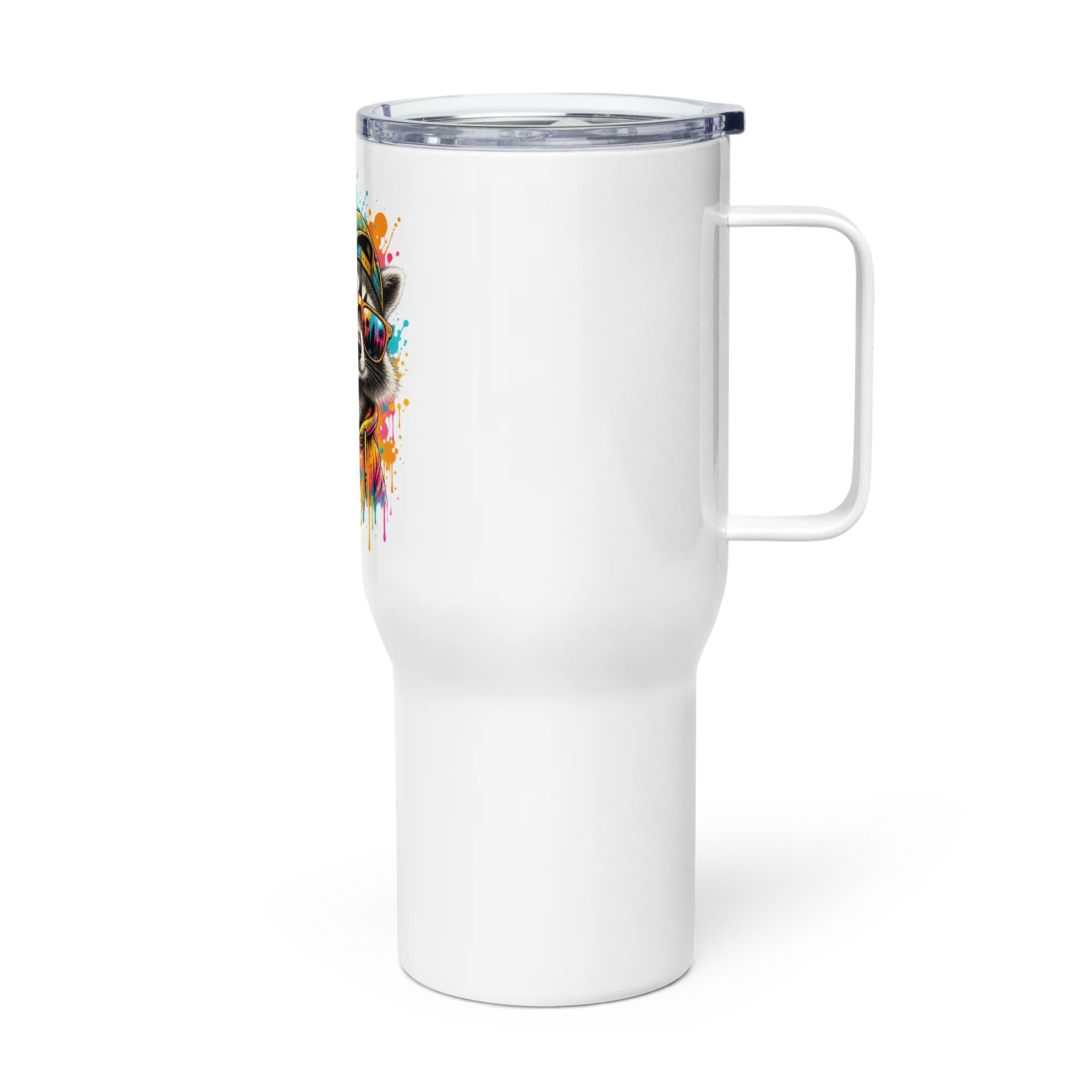 Good Vibes Only – Neon Raccoon Travel Mug product image (4)
