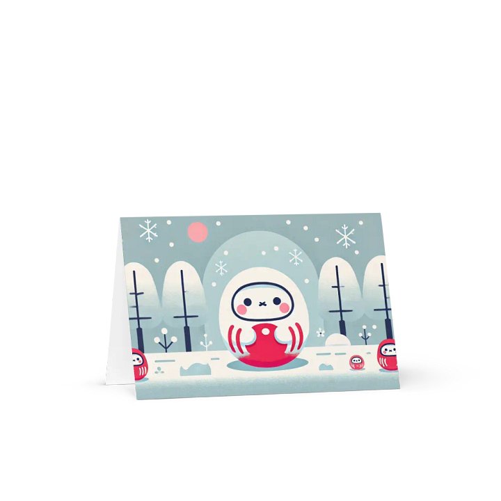 Winter Daruma Wonderland Greeting Card product image (1)