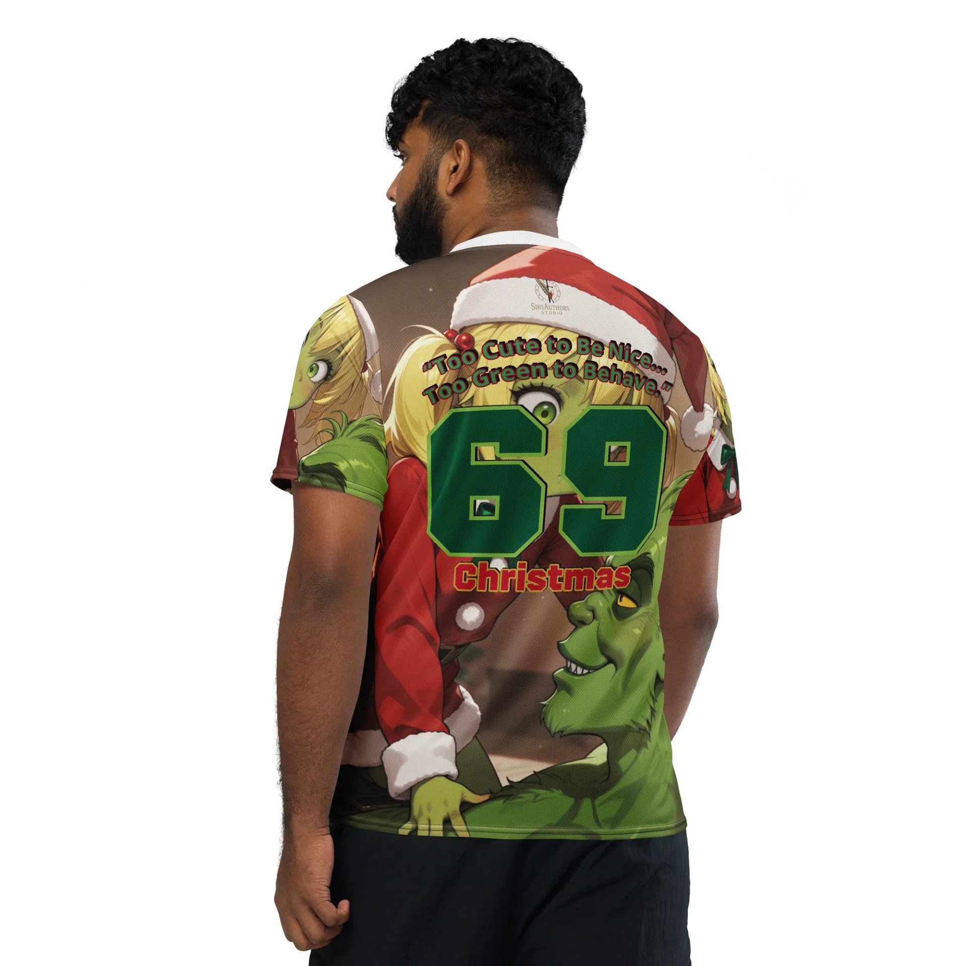 Grinchmas Mischief 2025 – All-Over Anime Holiday Shirt product image (3)