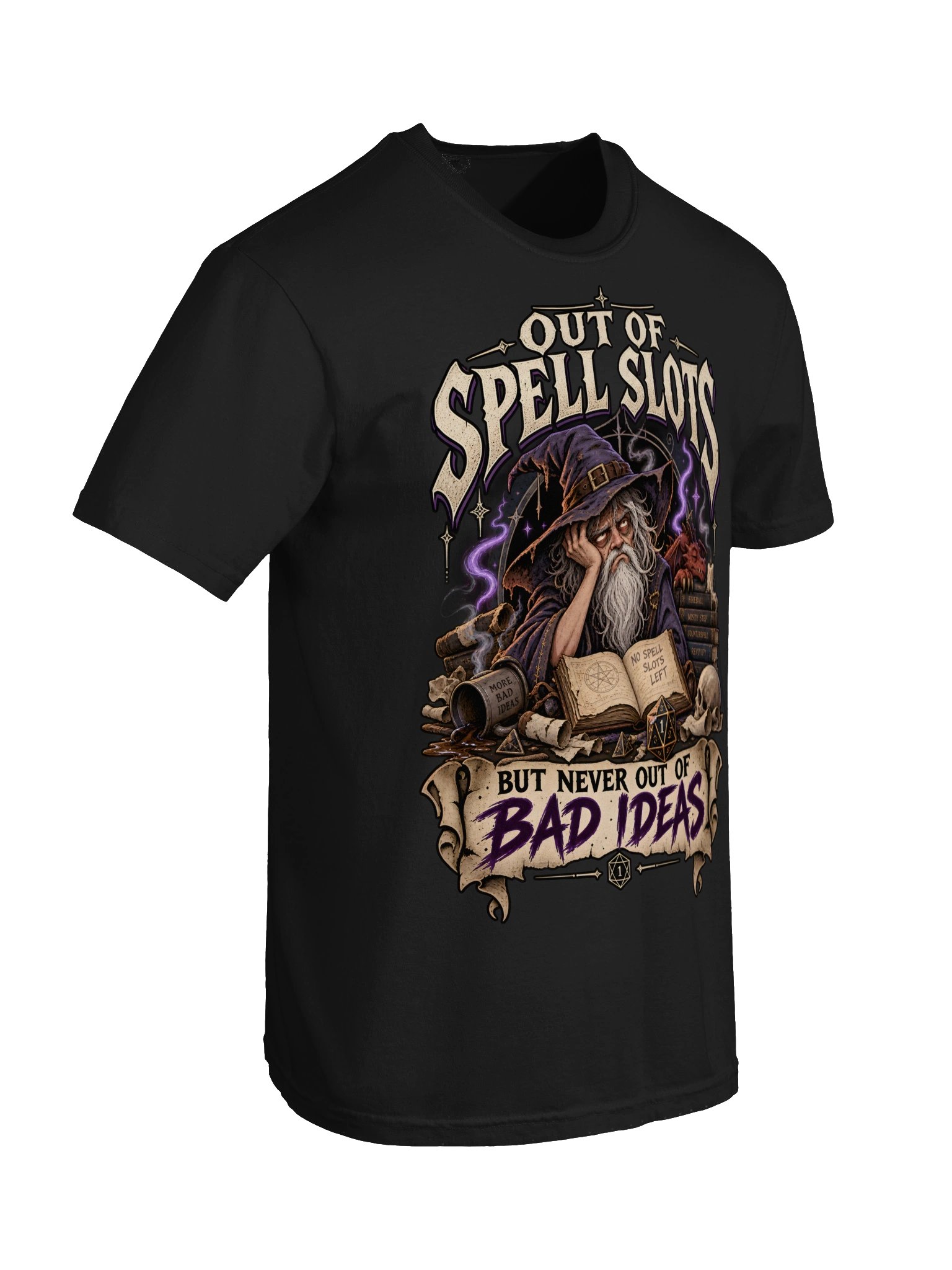 Out of Spell Slots Fantasy Wizard Tee product image (10)