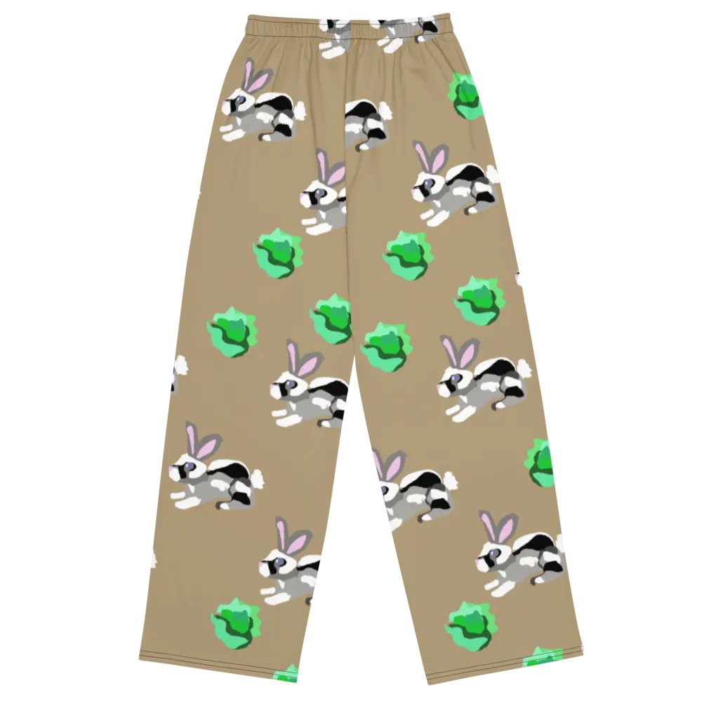 Bunnies Pattern Wideleg Pants product image (1)