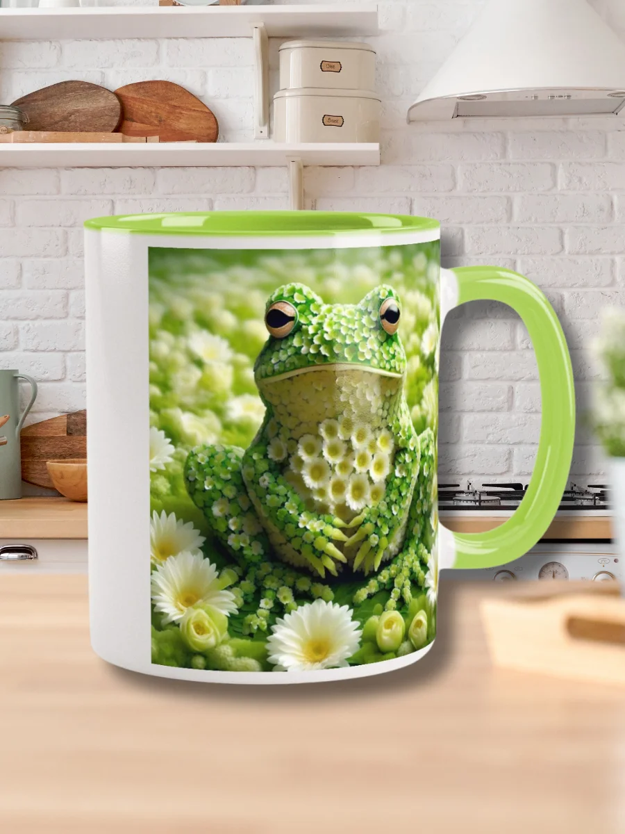 Green Flower Frog Mug product image (6)
