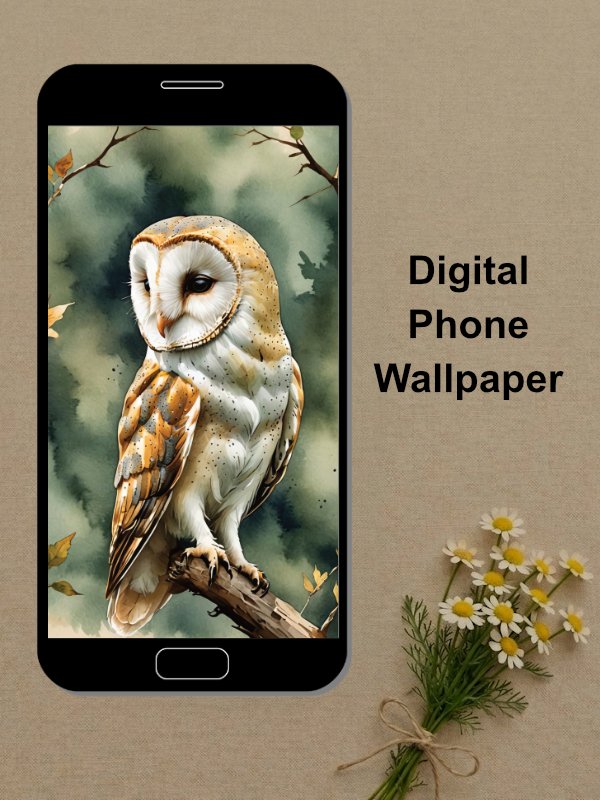 Barn Owl Phone Wallpaper product image (1)