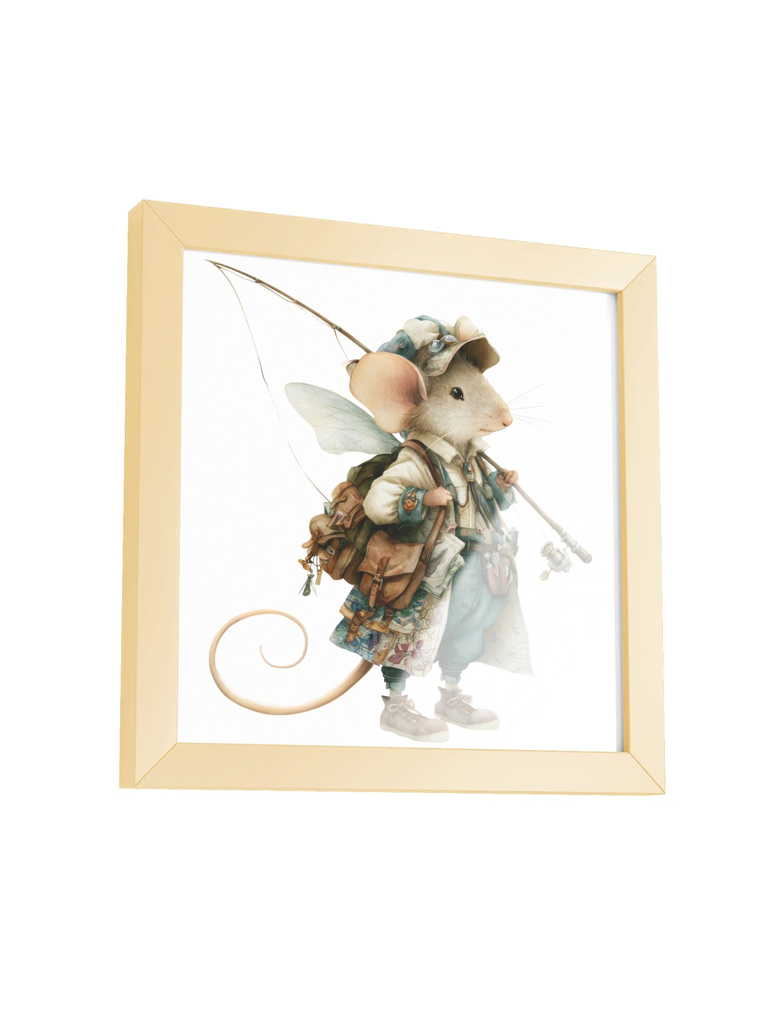 Quiet Leisure — The Fisherman Mouse Framed Art Print (10x10") product image (3)