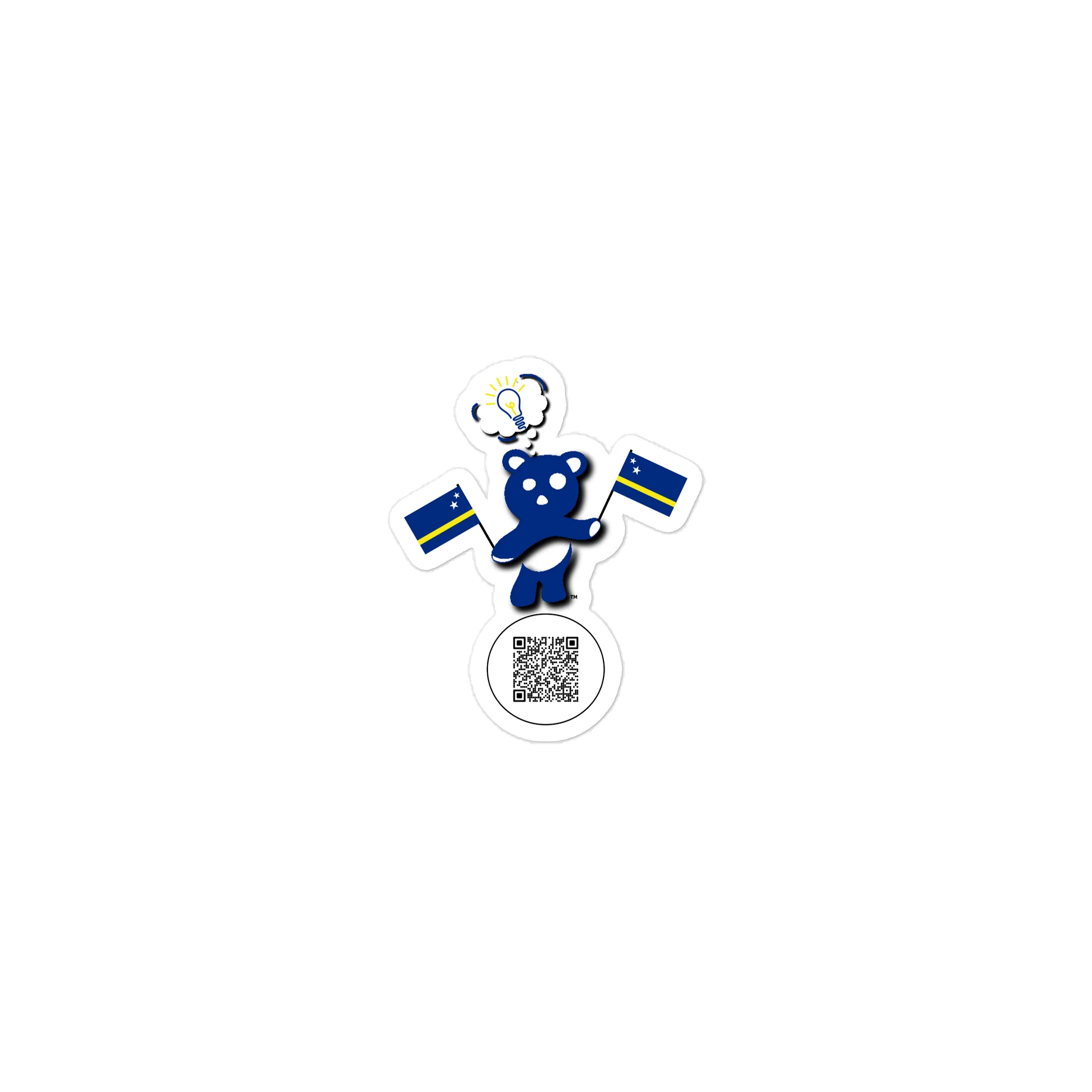 Curaçao — Country Bear Sticker | BehrBrained Media product image (1)