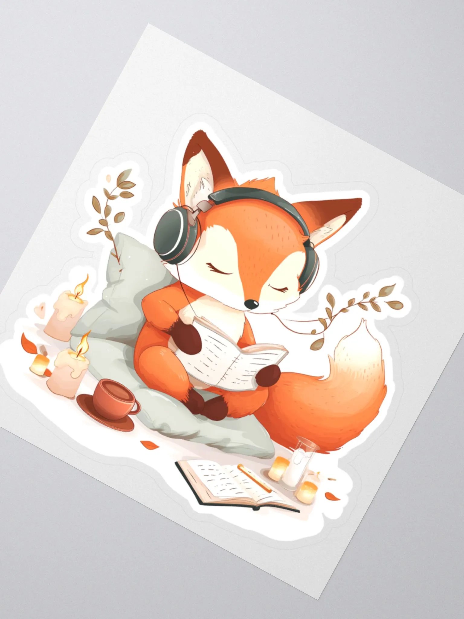 Sticker Cozy Reading Fox product image (4)