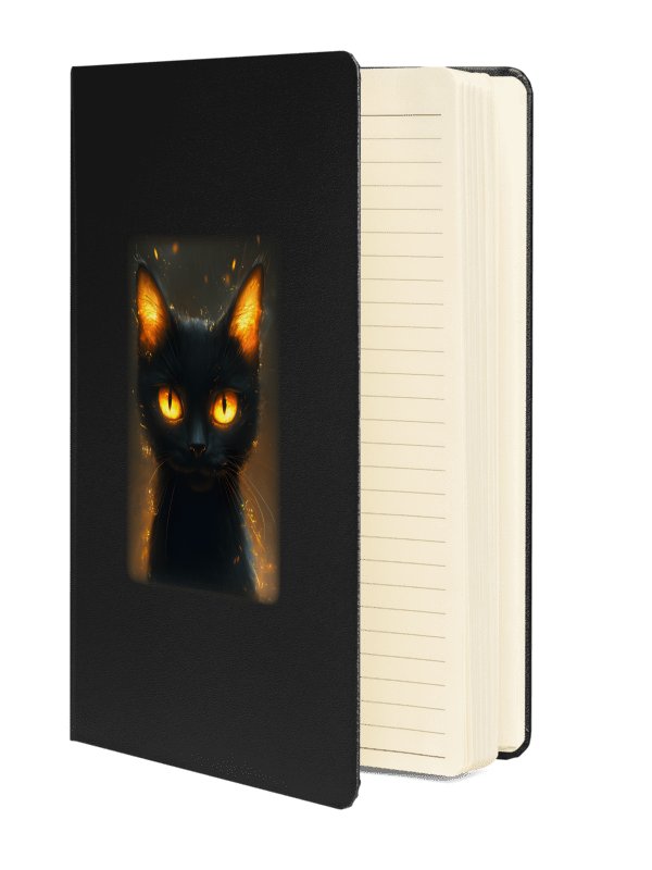 Cat with fire eyes. Hardcover Bound Notebook | JournalBook® product image (2)
