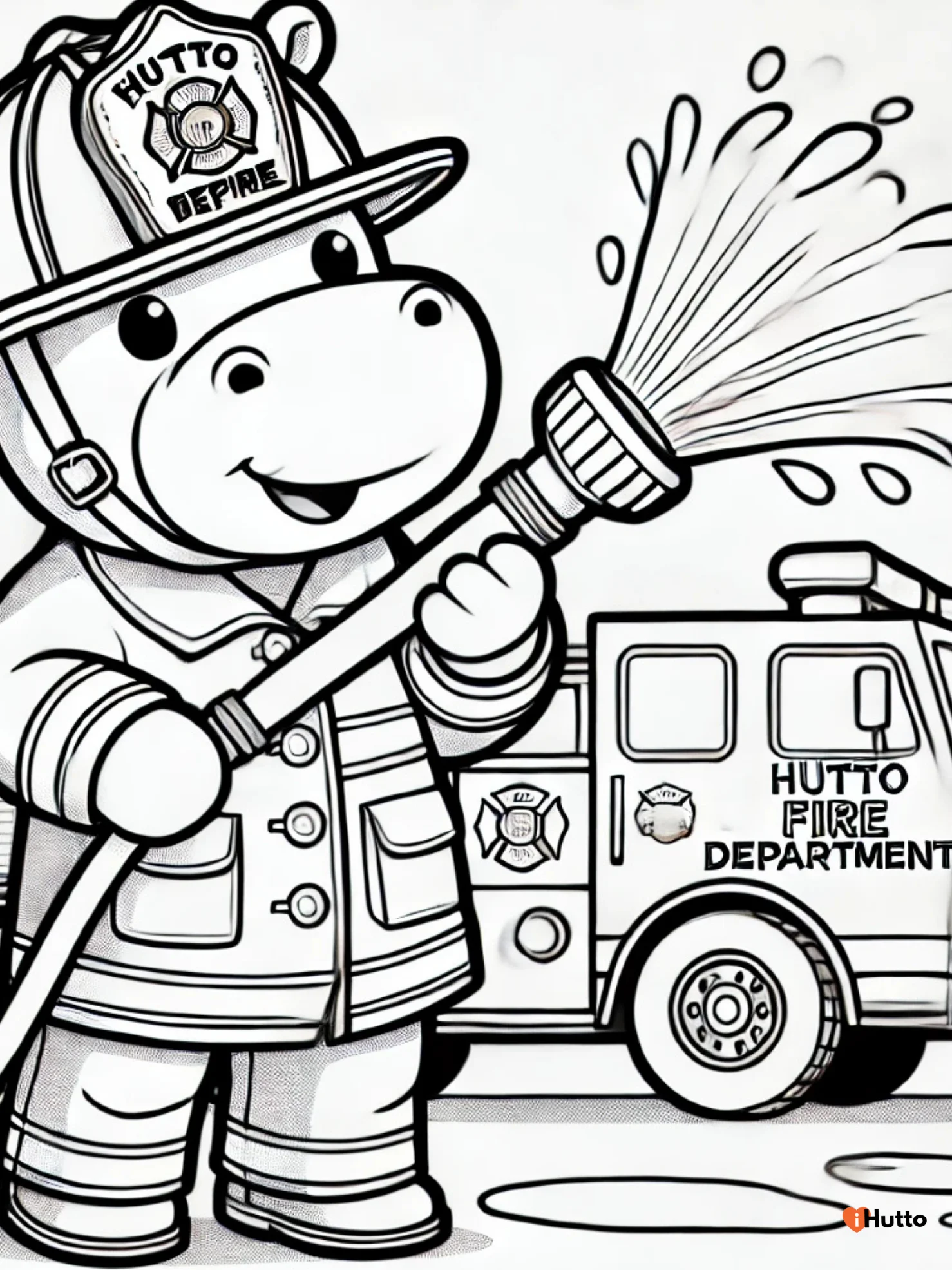 Hippos in Hutto Coloring Pages – Instant Download product image (8)