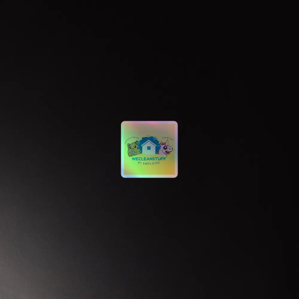 We Clean Stuff Holographic Sticker product image (4)