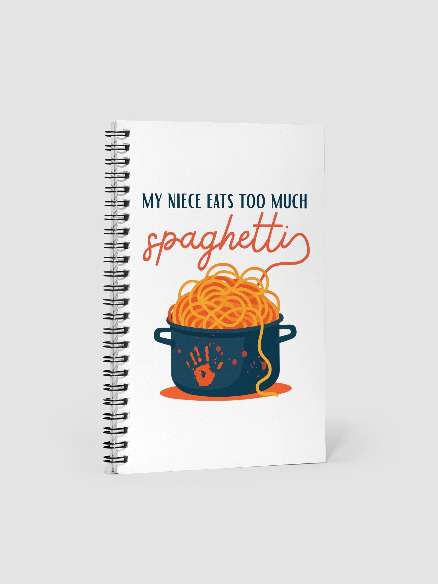 My Niece Eats Too Much Spaghetti Spiral Notebook product image (1)