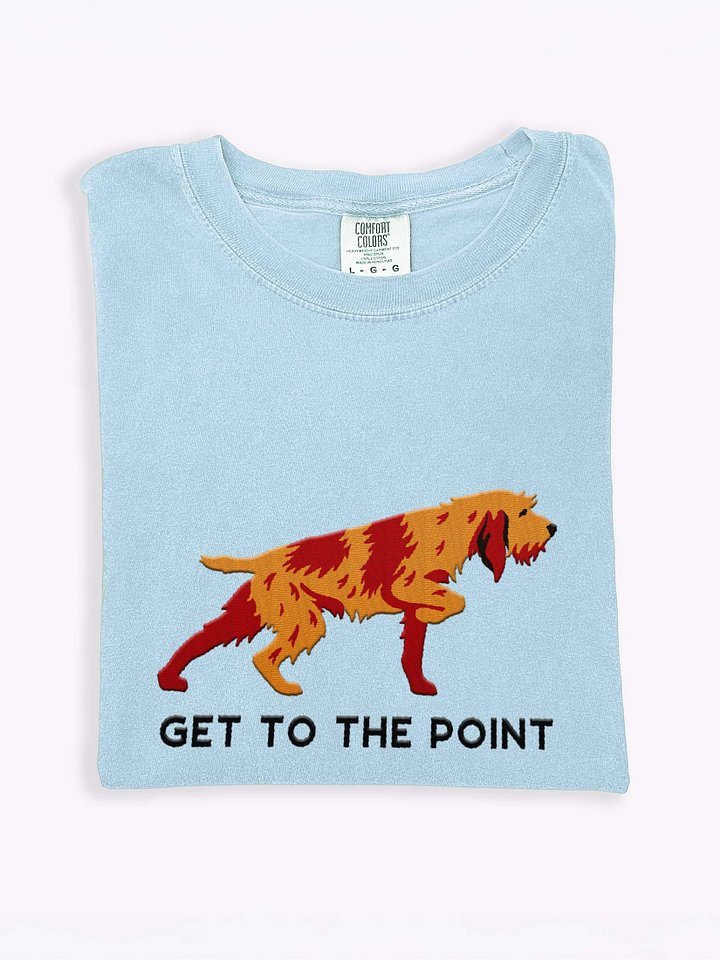 Get to the Point T-Shirt(Embroidered) of a Spinone Italiano(Brown Roan) product image (1)