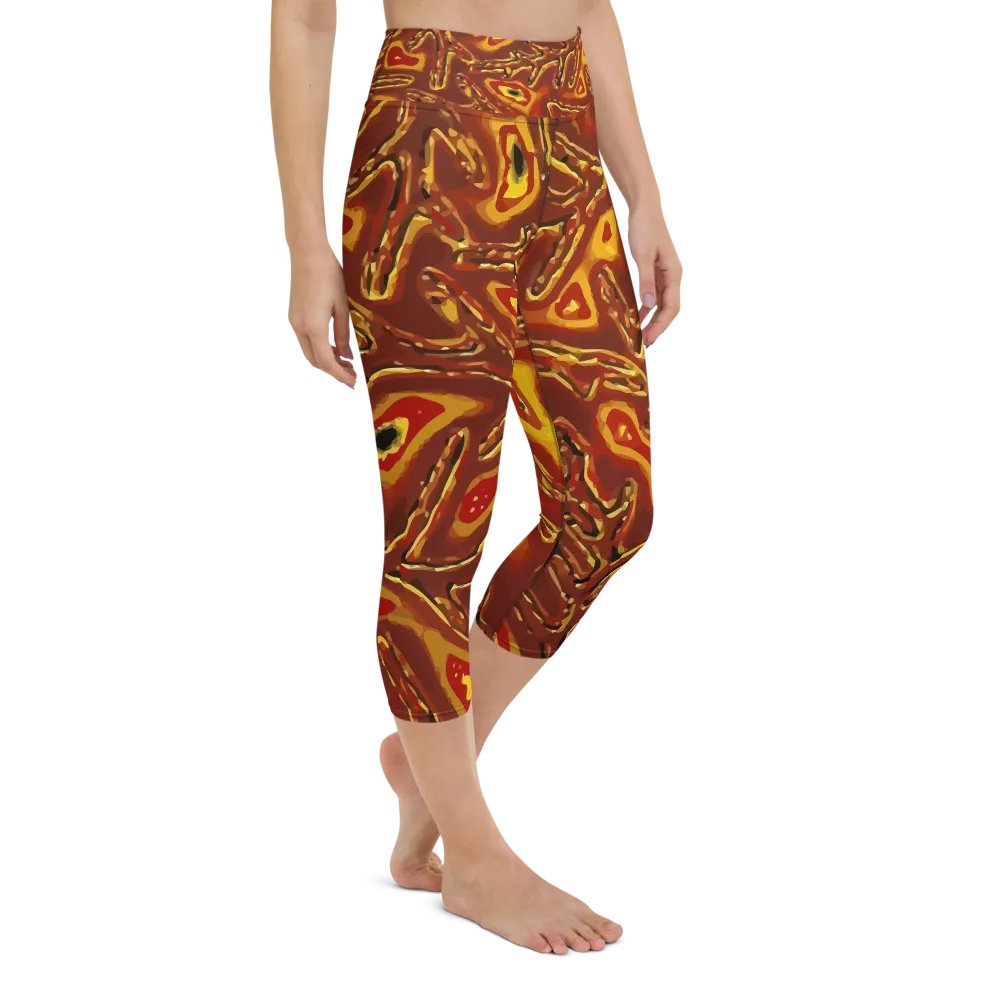 Japanese Fiery Abstract Capri Yoga Leggings product image (9)