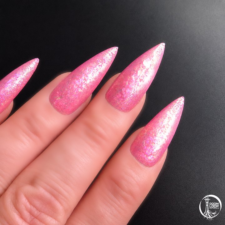 SHAPE OF A NAME - Soft Pink Jelly Flakie Nail Polish product image (2)