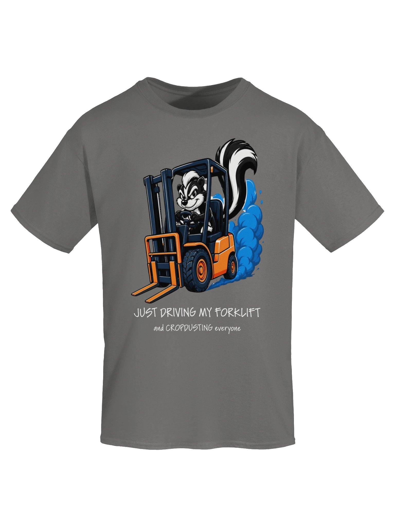 Forklift Cropduster charcoal T-Shirt product image (5)