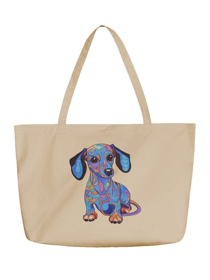 Psychedelic Dachshund #1 - Eco-conscious Organic Cotton Tote product image (1)