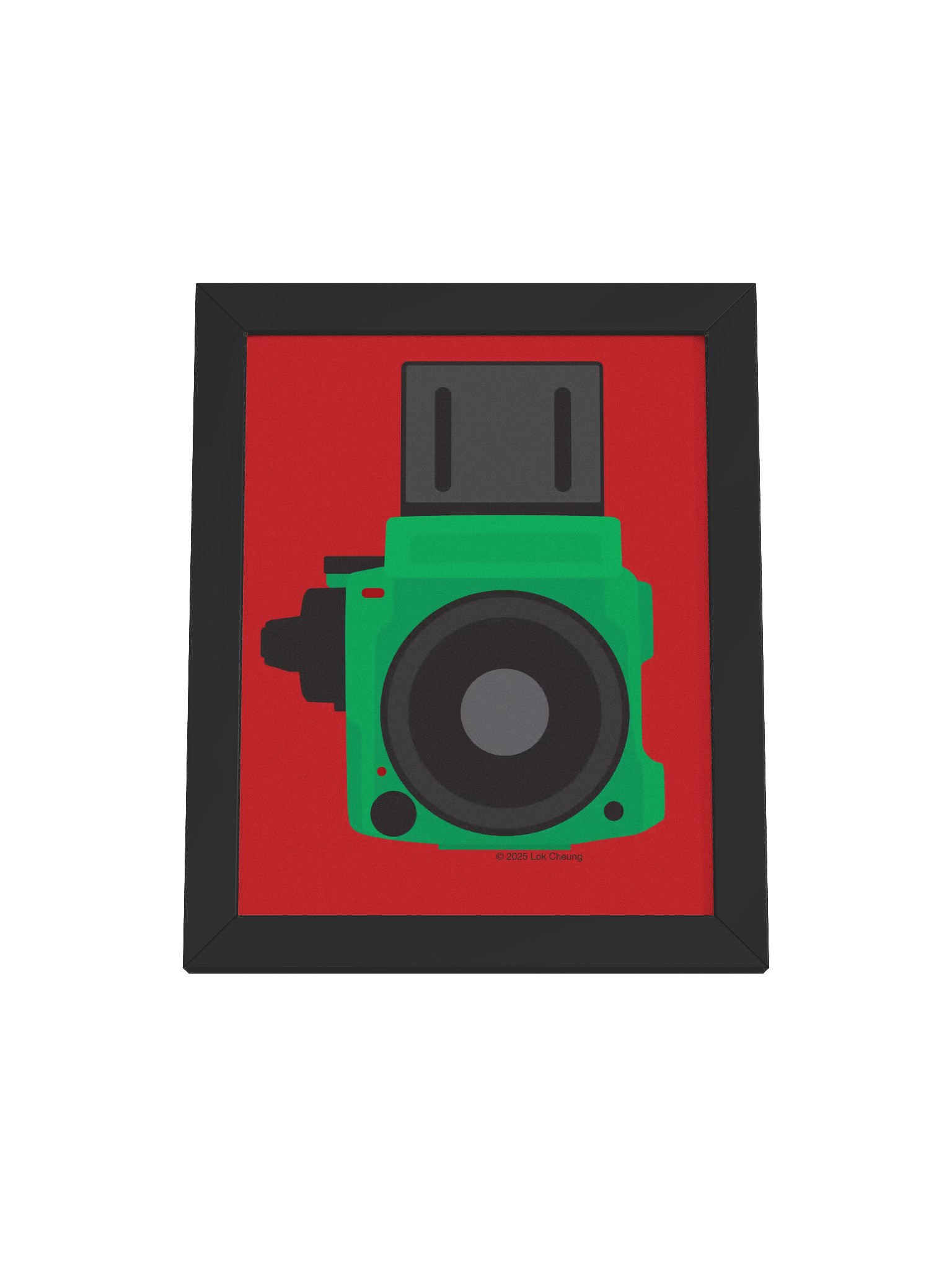M 645 Green on Red - Framed Poster product image (1)
