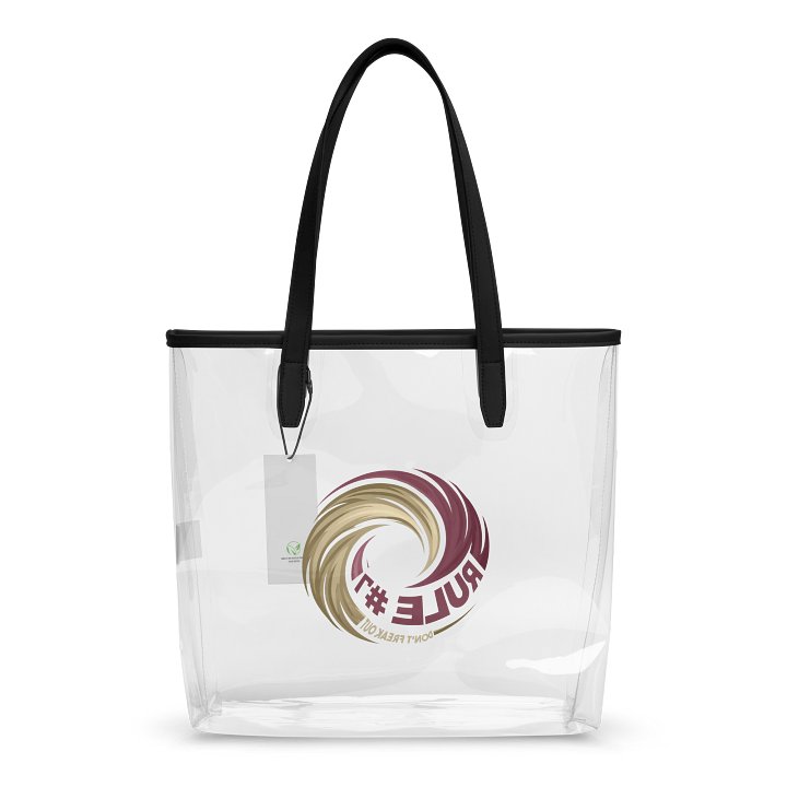 Rule #7 Clear Tote Bag Garnet and Gold product image (2)