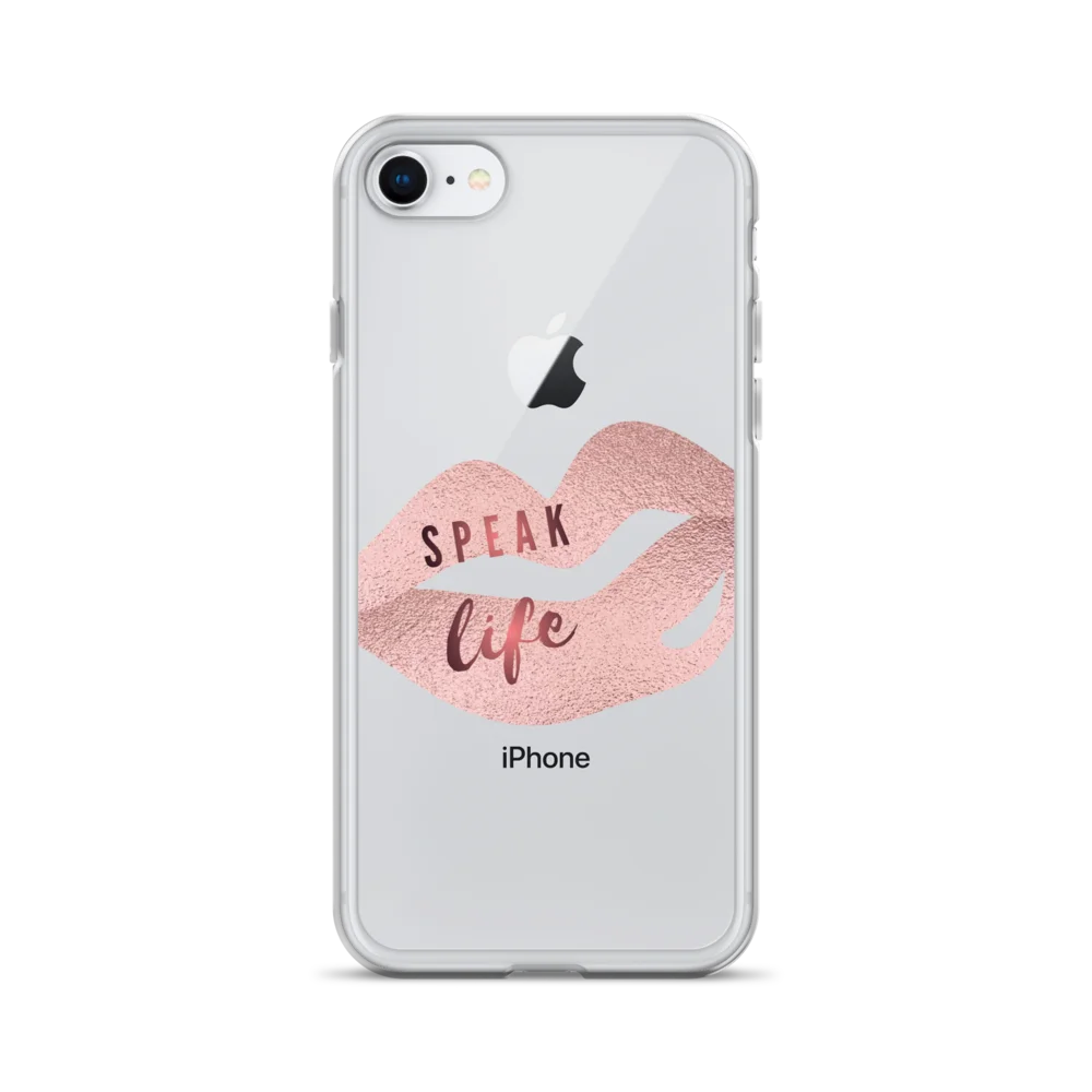 Speak Life Pink Lips iPhone Clear Case product image (28)