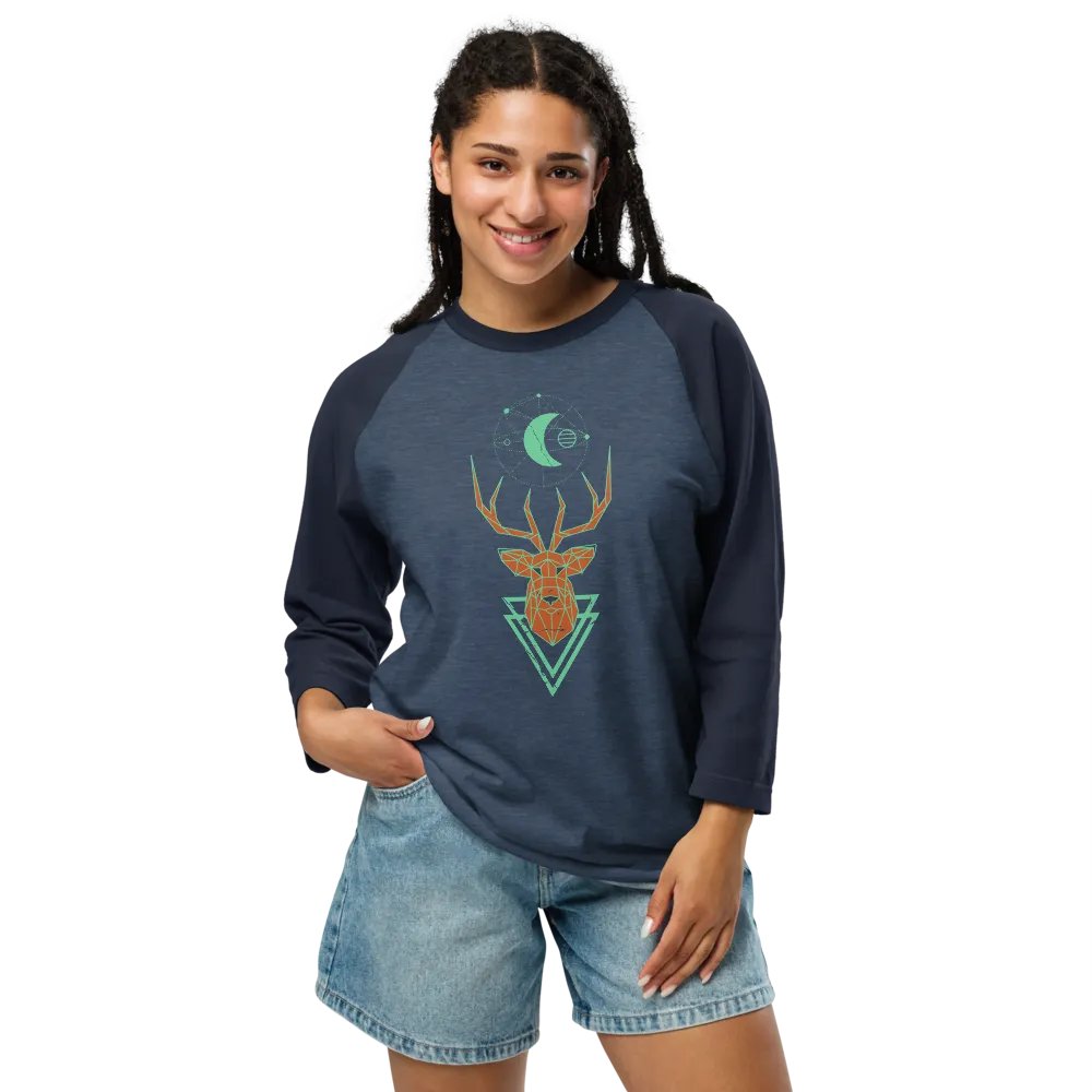 Geometric Deer Raglan Shirt product image (5)