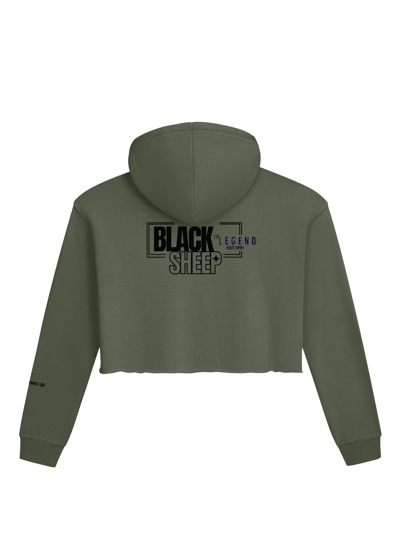 UNF★CKWITHABLE-ISH™ Women's Crop Hoodie Black Sheep The Legend product image (2)