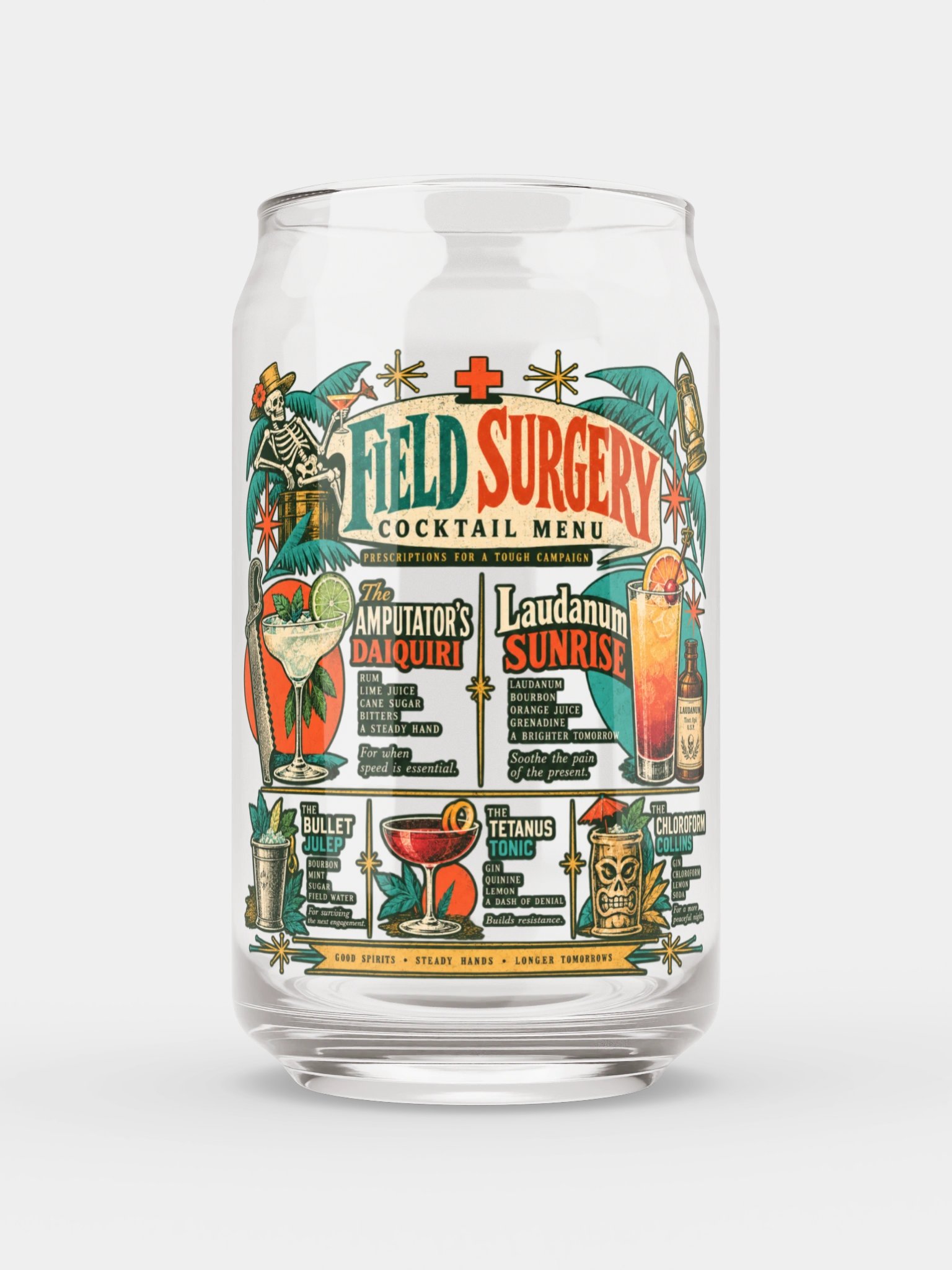 Prescriptions for a Tough Campaign: Field Surgery Cocktail Glass product image (3)