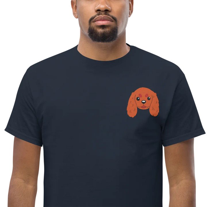 Happy Cavalier King Charles Spaniel Pup Embroidered Tee product image (2)