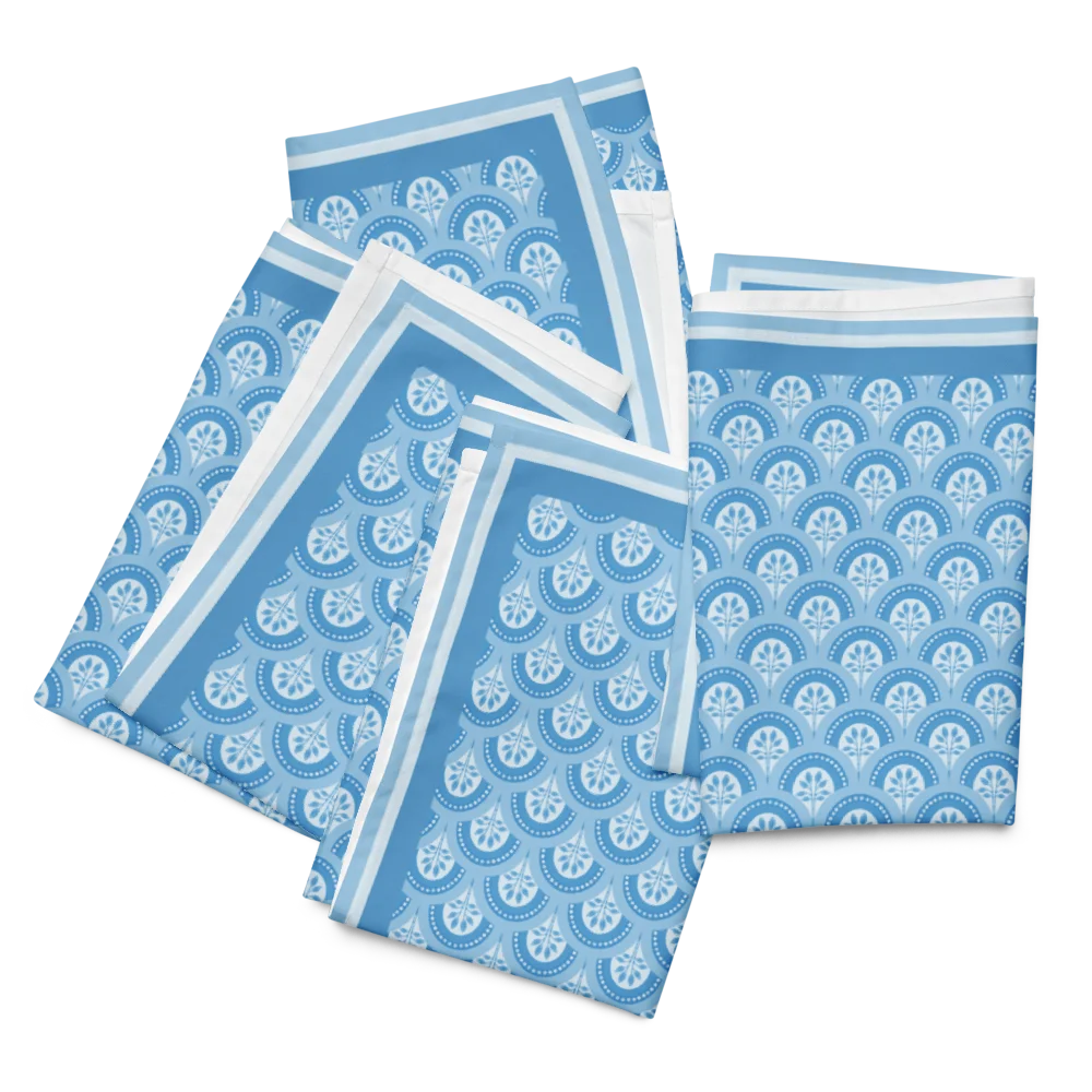Le Blue Deco Cloth Napkin Set – Elegant Art Deco Dining (4-Piece) product image (4)