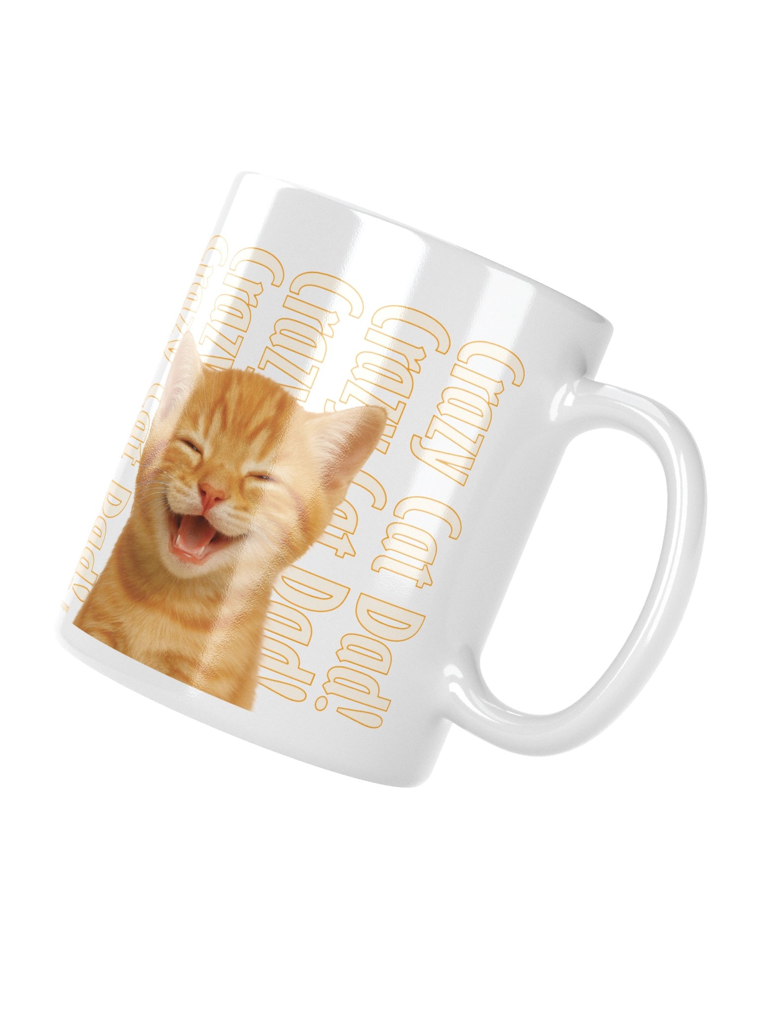 Mug: "Crazy Cat Dad!" with Beautiful Orange Tabby cat image product image (7)