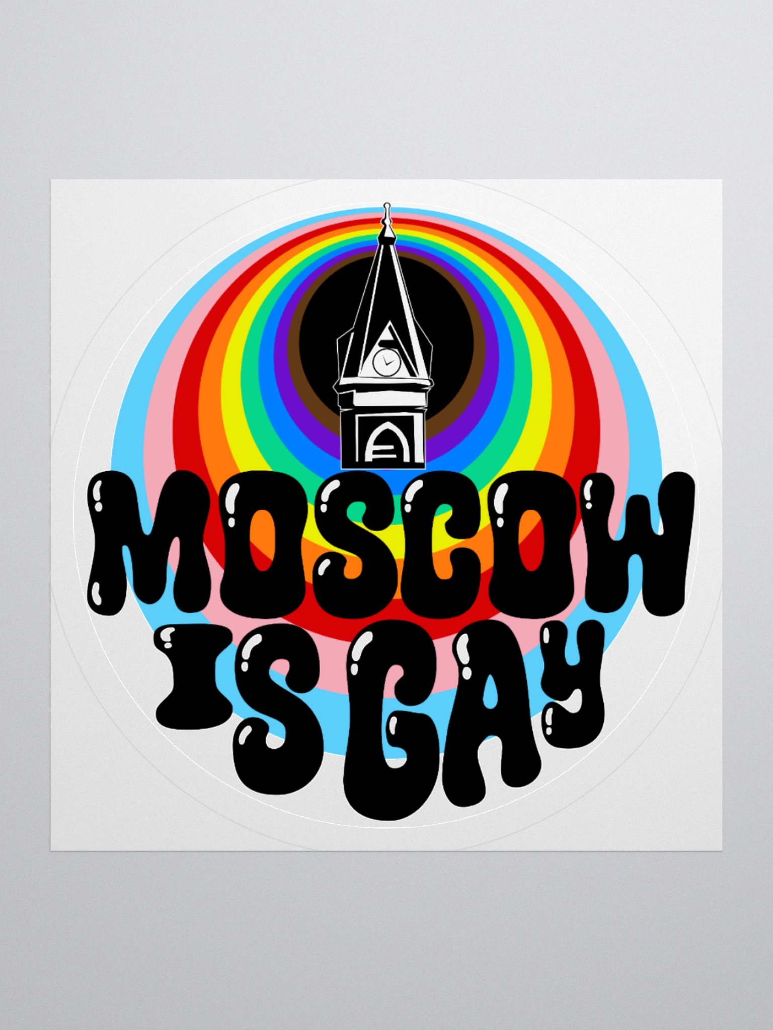 "MOSCOW IS GAY" city sticker product image (1)