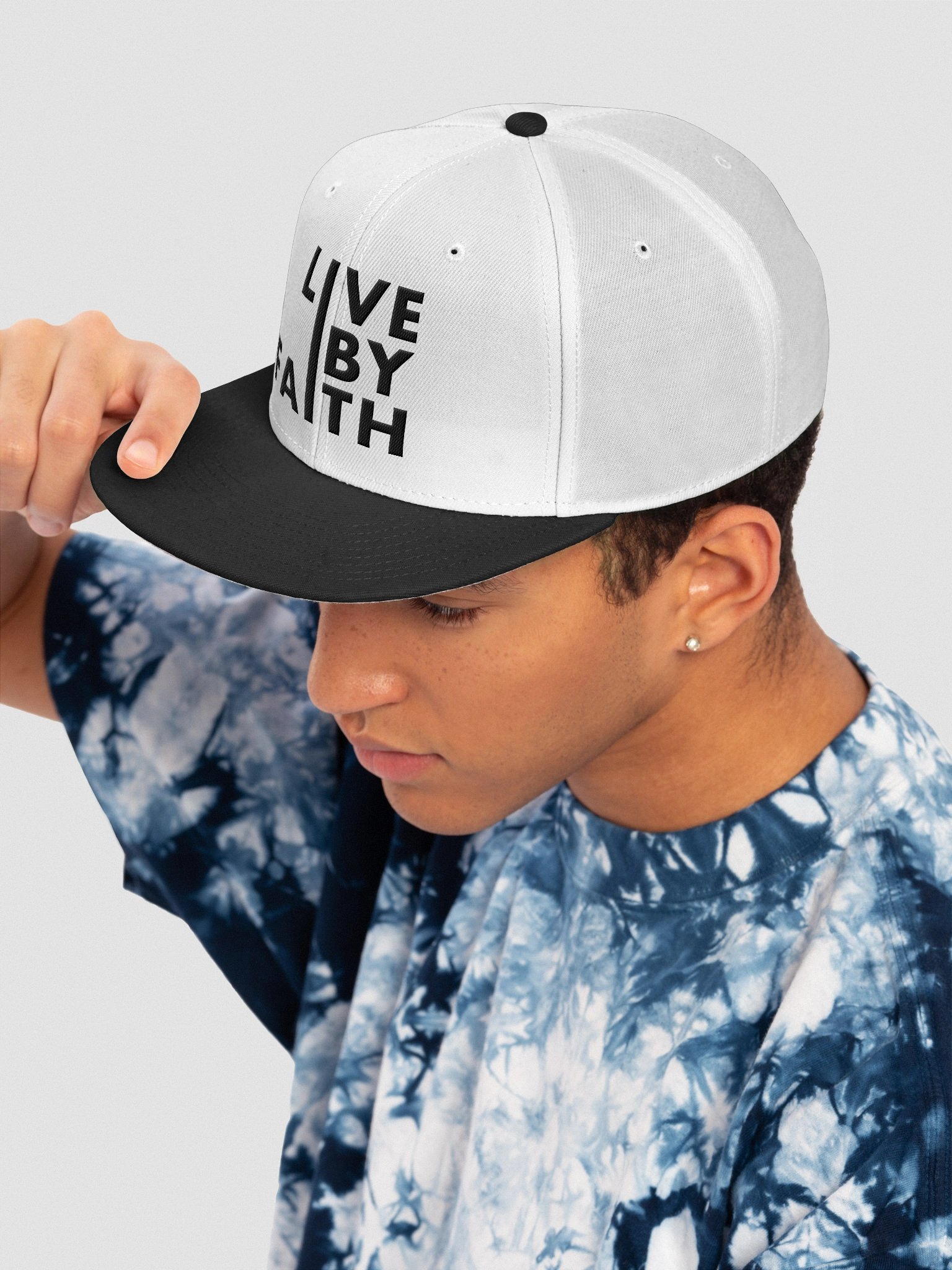 Live By Faith • Snapback Cap (Black Embroidery) product image (55)