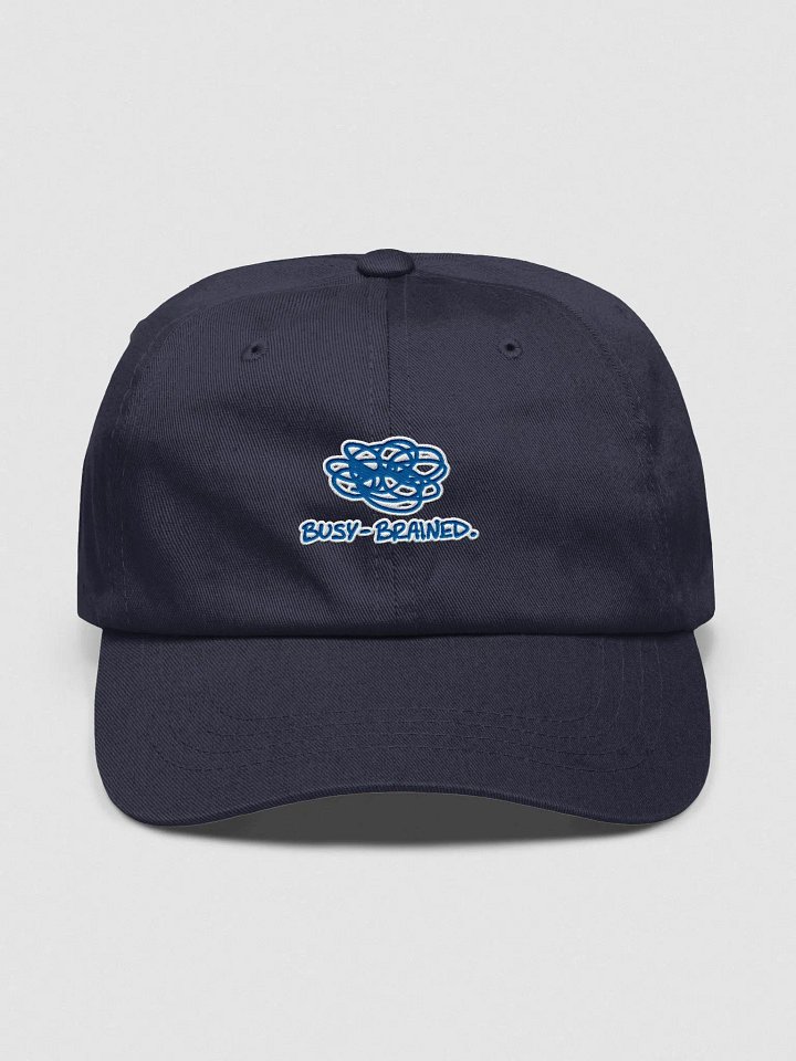 BUSY-BRAINED (royal + white lined design) classic dad hat product image (65)