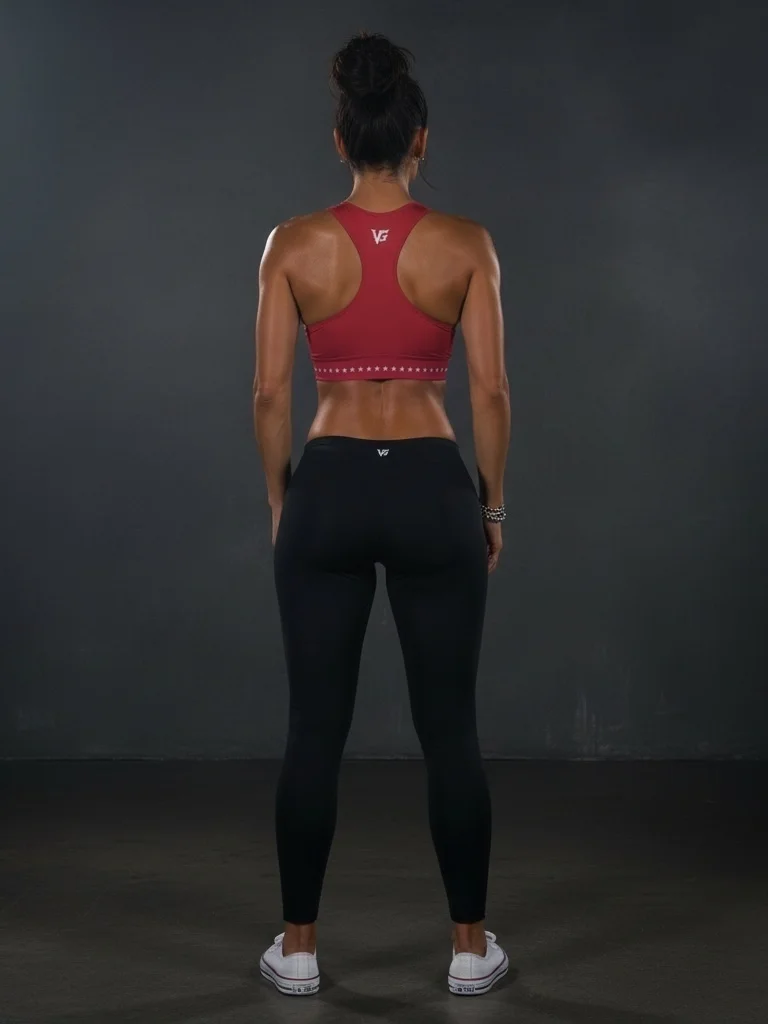 Crimson Stars & Scars Sports Bra product image (2)