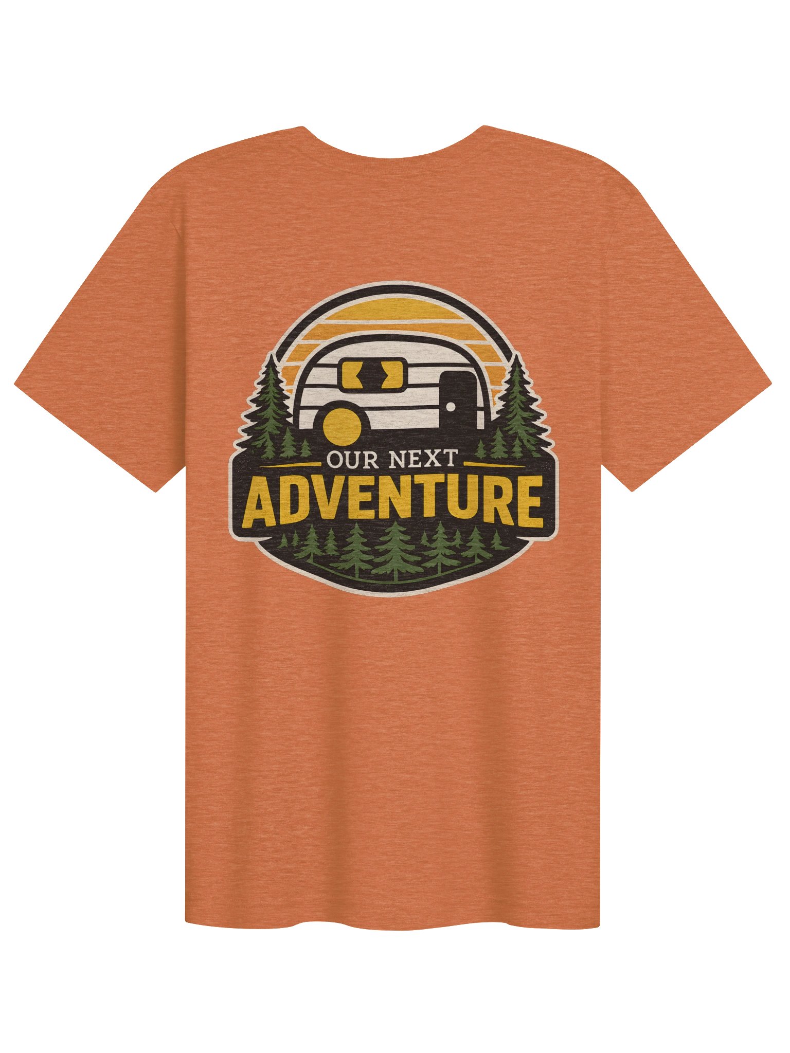 ONA Adventure Badge Orange Front & Back Tee product image (2)