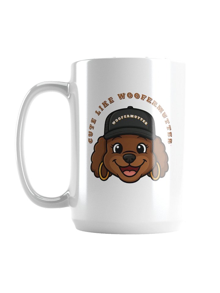 Cute As A WooferMutter™ Brown Poodle White Ceramic Mug product image (2)