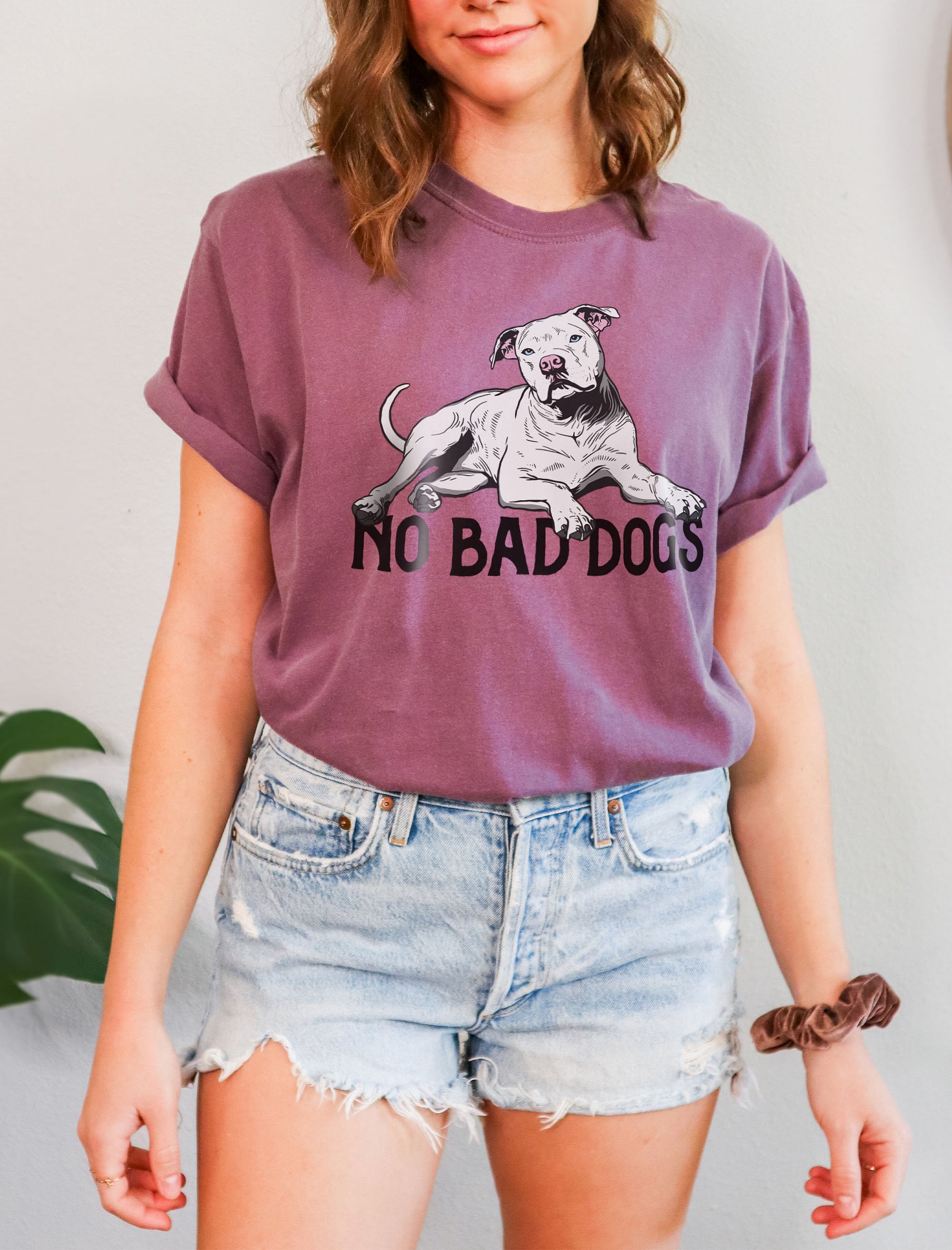 No Bad Dogs T-Shirt of a Pitbull Terrier (White) | Funny T-Shirt for Pittie and Staffordshire Owners product image (2)