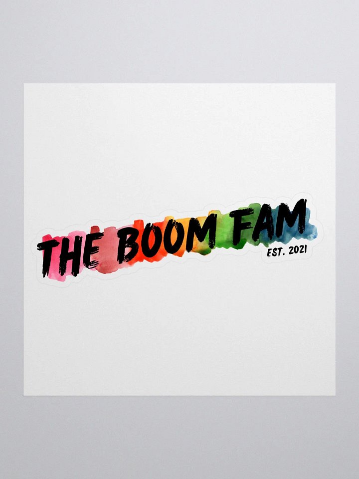 BOOM Fam Est 2021 Kiss Cut Sticker product image (1)