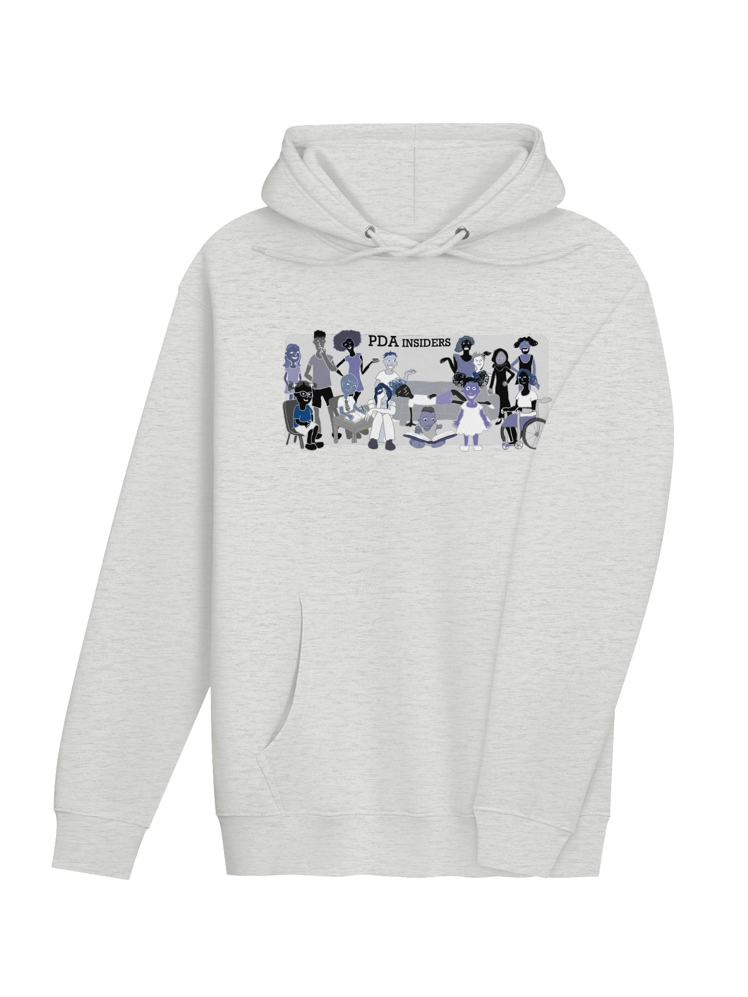 Characters grey hoody product image (4)
