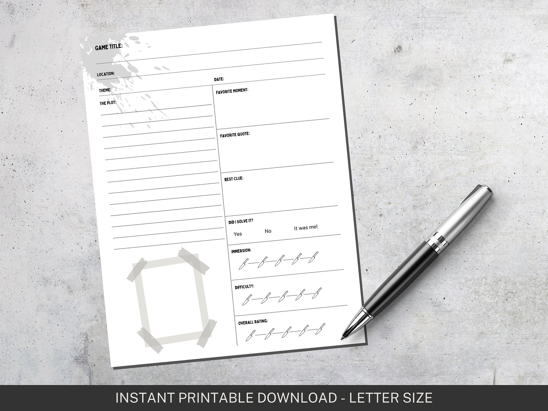Digital Mystery Party Detective Logbook product image (4)