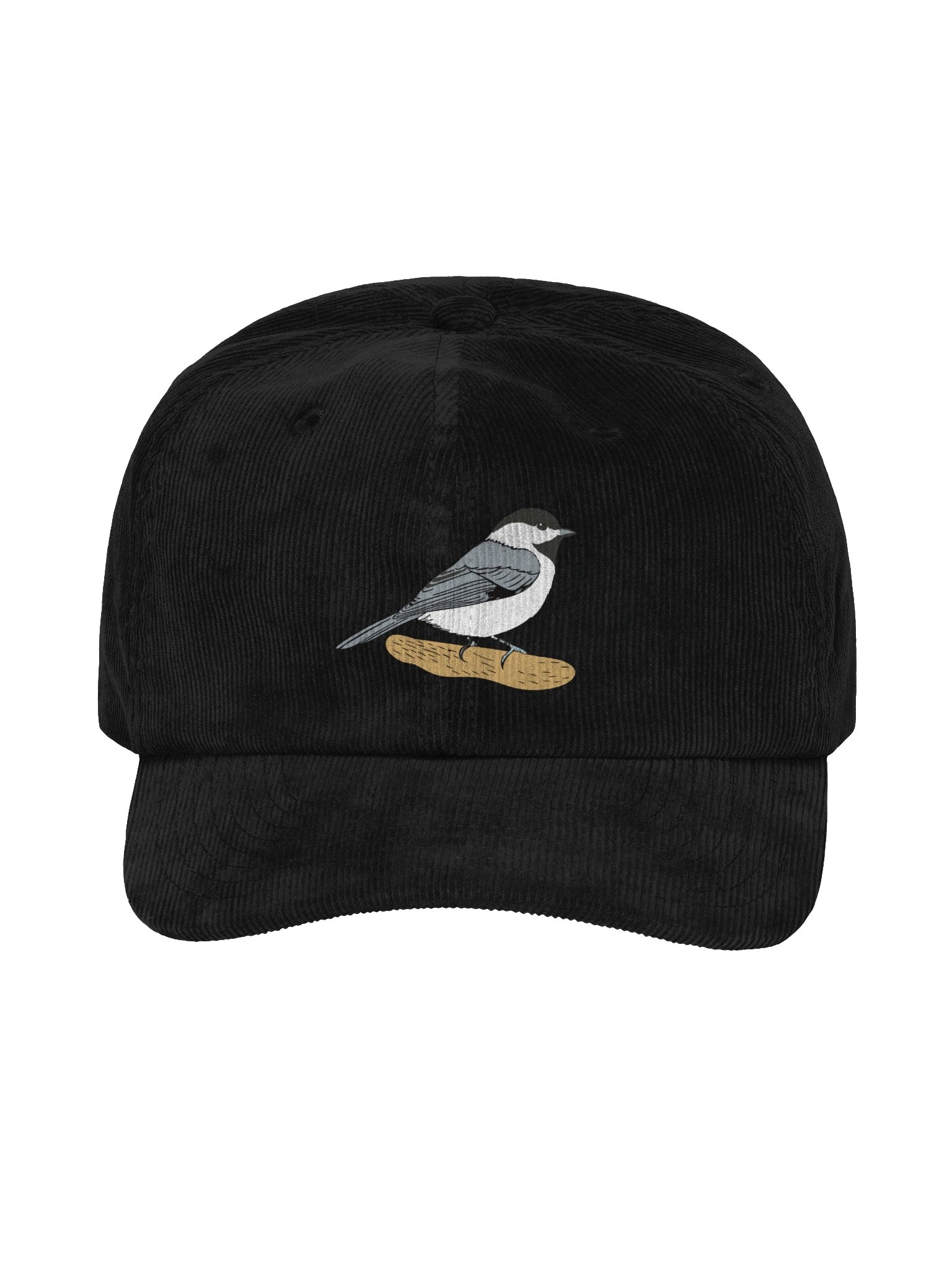 Chickadee Embroidered Corduroy Hat | Bird Lover Cap product image (1)