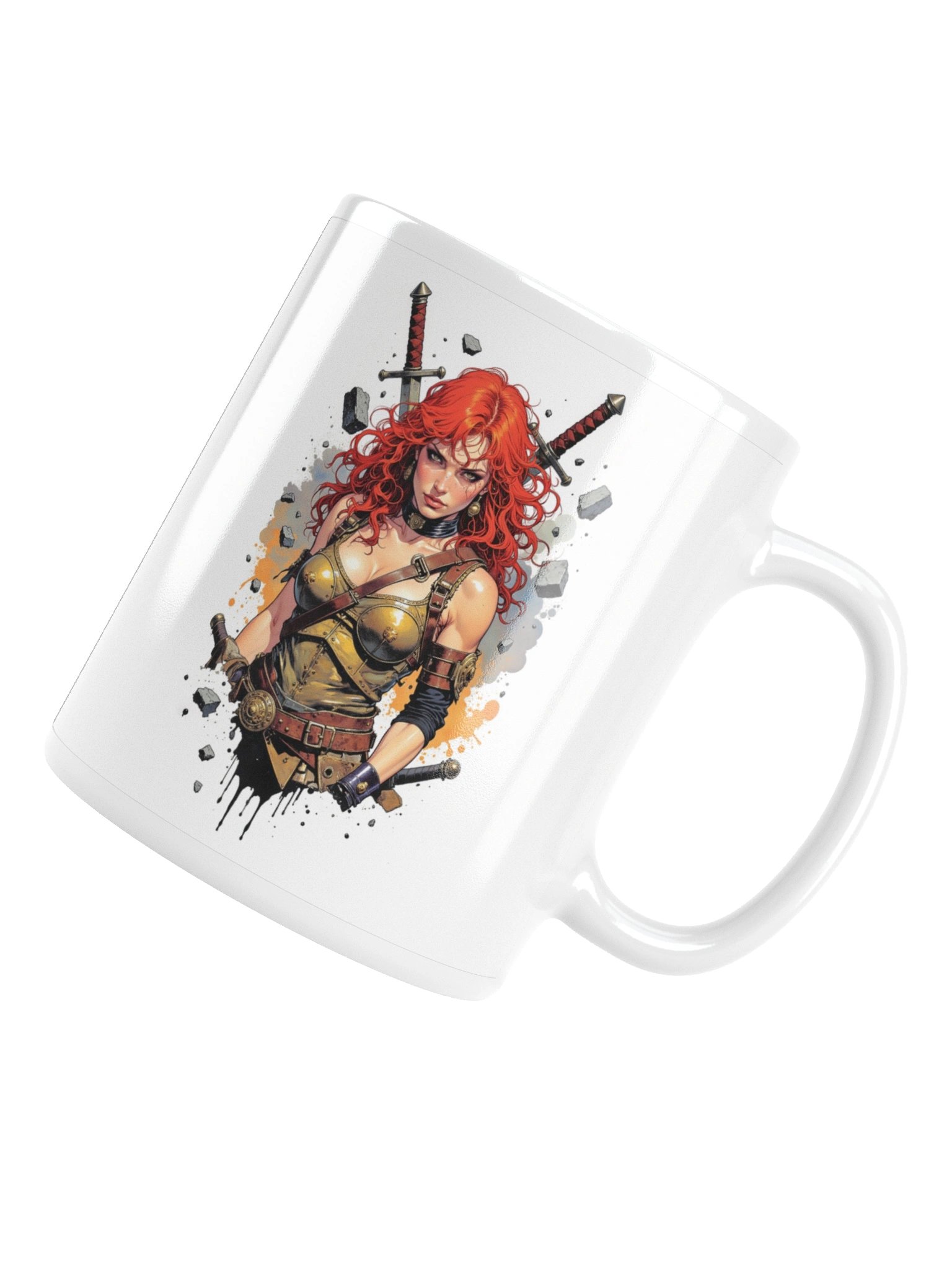 Fantasy Red Warrior Coffee Mug product image (5)