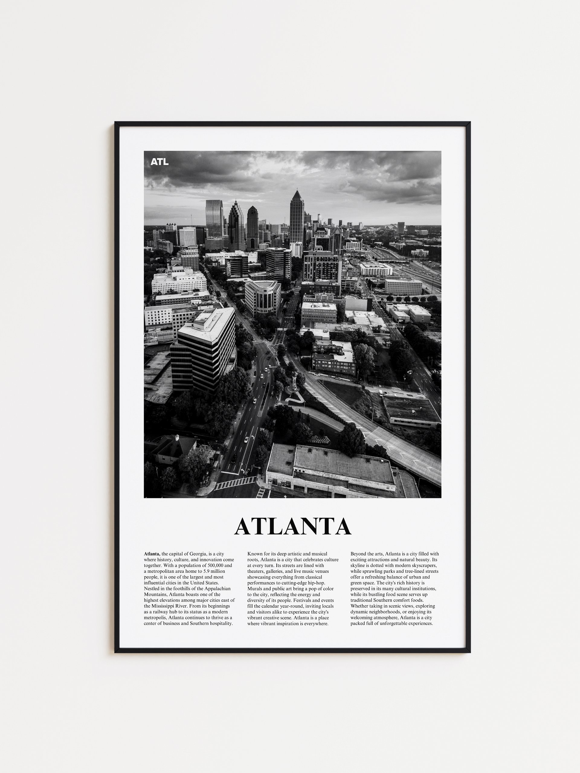 Atlanta 02 Newspaper Poster | Framed product image (1)