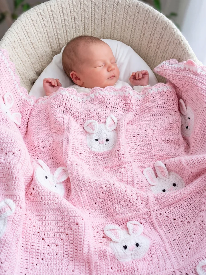 Bunny Hugs Baby Blanket Crochet Pattern product image (1)