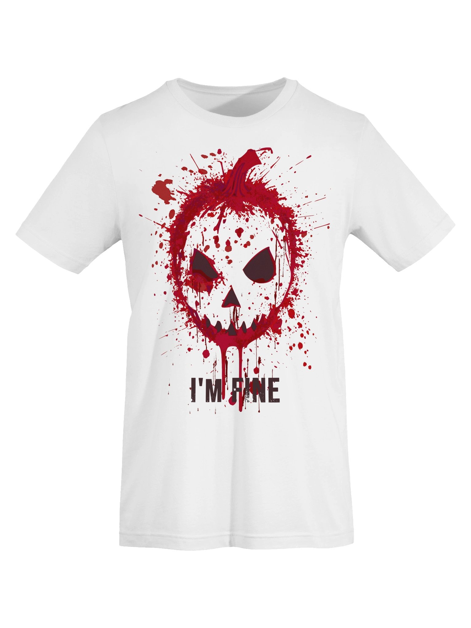 I’m Fine Bloody Shirt Blood Splatter Zombie Pumpkin Jack O Lantern Horror product image (10)