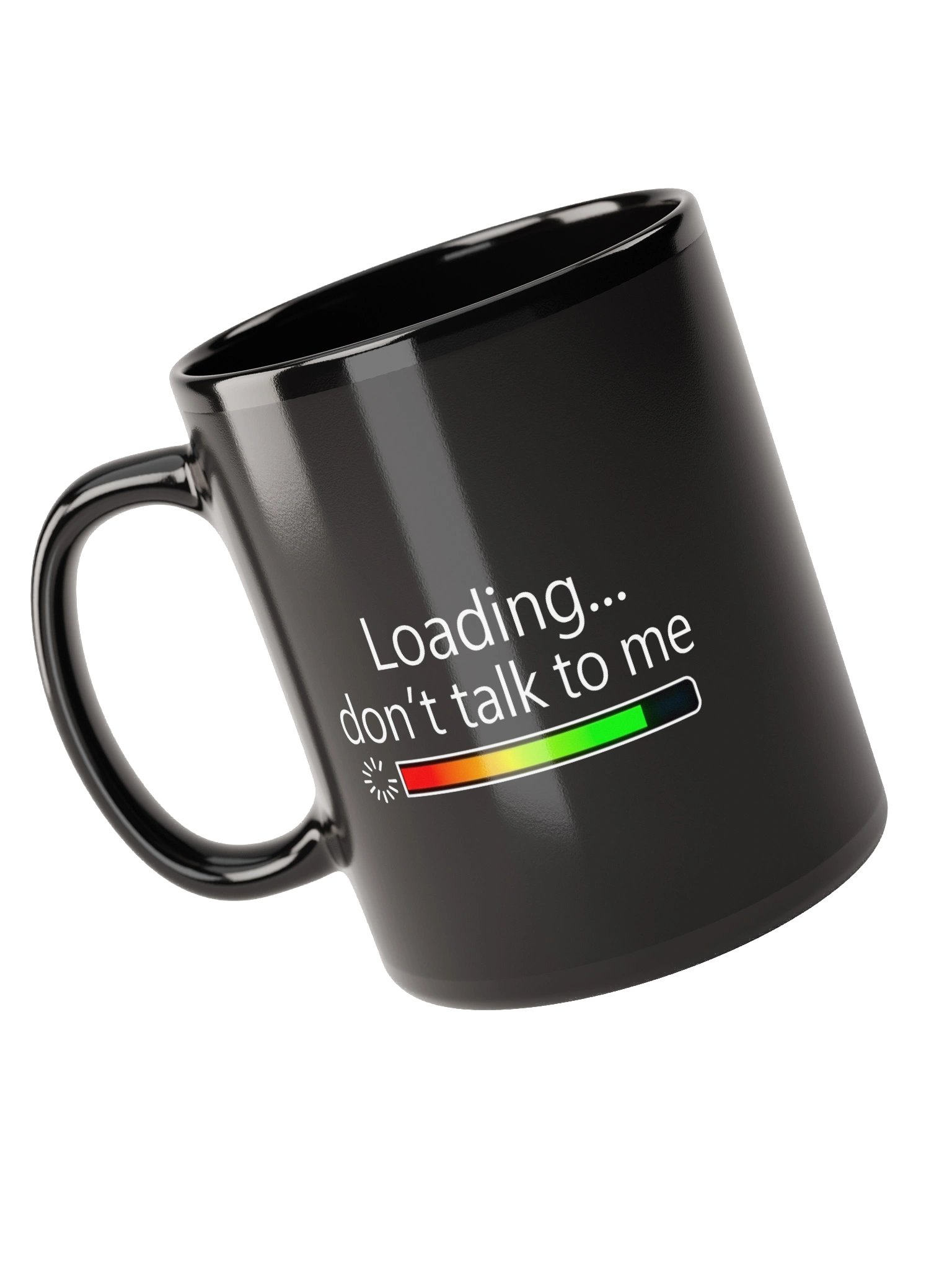 “Loading… Don’t Talk to Me” Black Ceramic Mug product image (3)