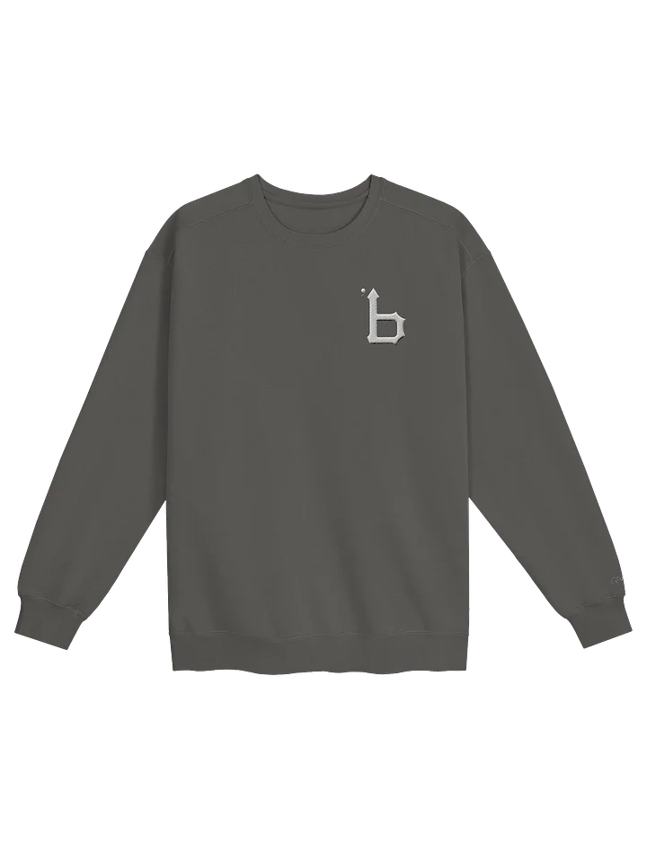 Embroidered 'b' Logo in White Unisex Sweatshirt product image (1)