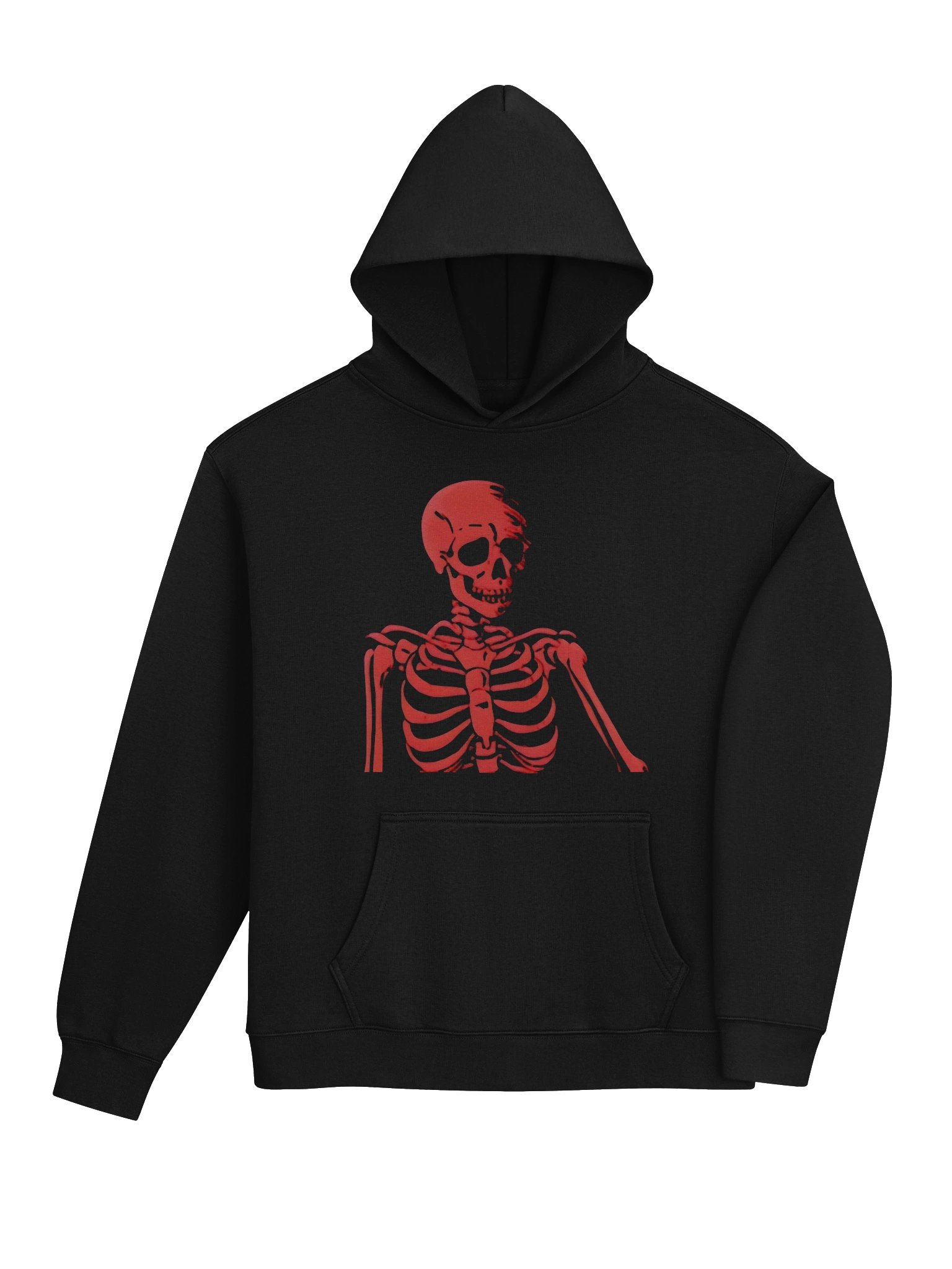 25% off! - INFERNO CORE - Grunge/Goth Red Skeleton Pop Oversized Hoodie product image (4)