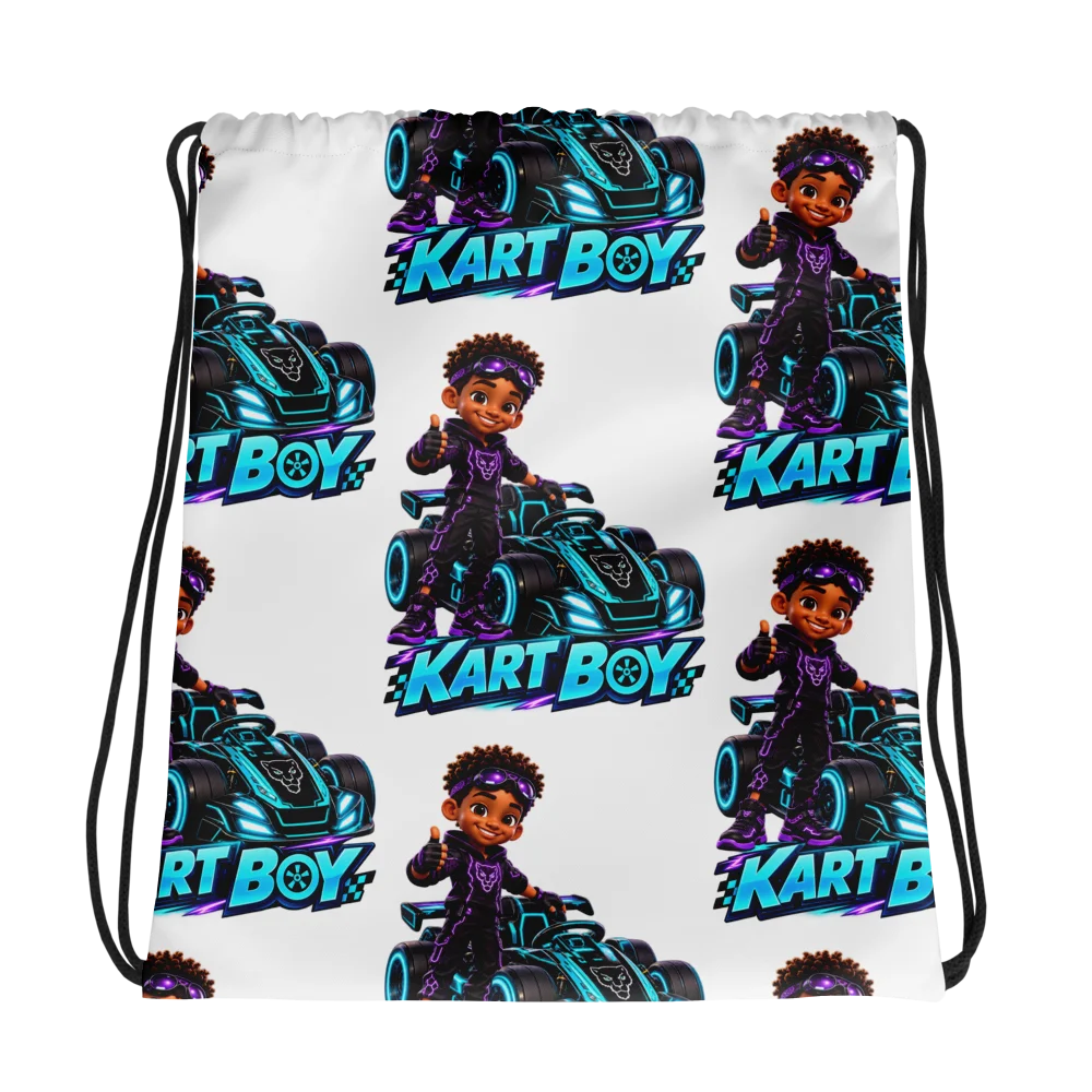 Kart Boy Neon Racer Drawstring Bag product image (1)