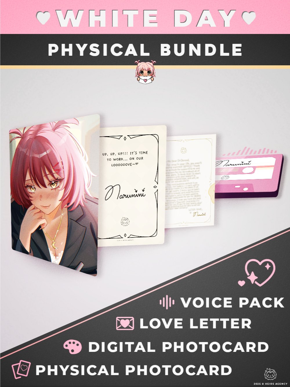 Narunini White Day Bundle - Physical Photocard, Digital Photocard, Voice Pack, and Love Letter product image (1)